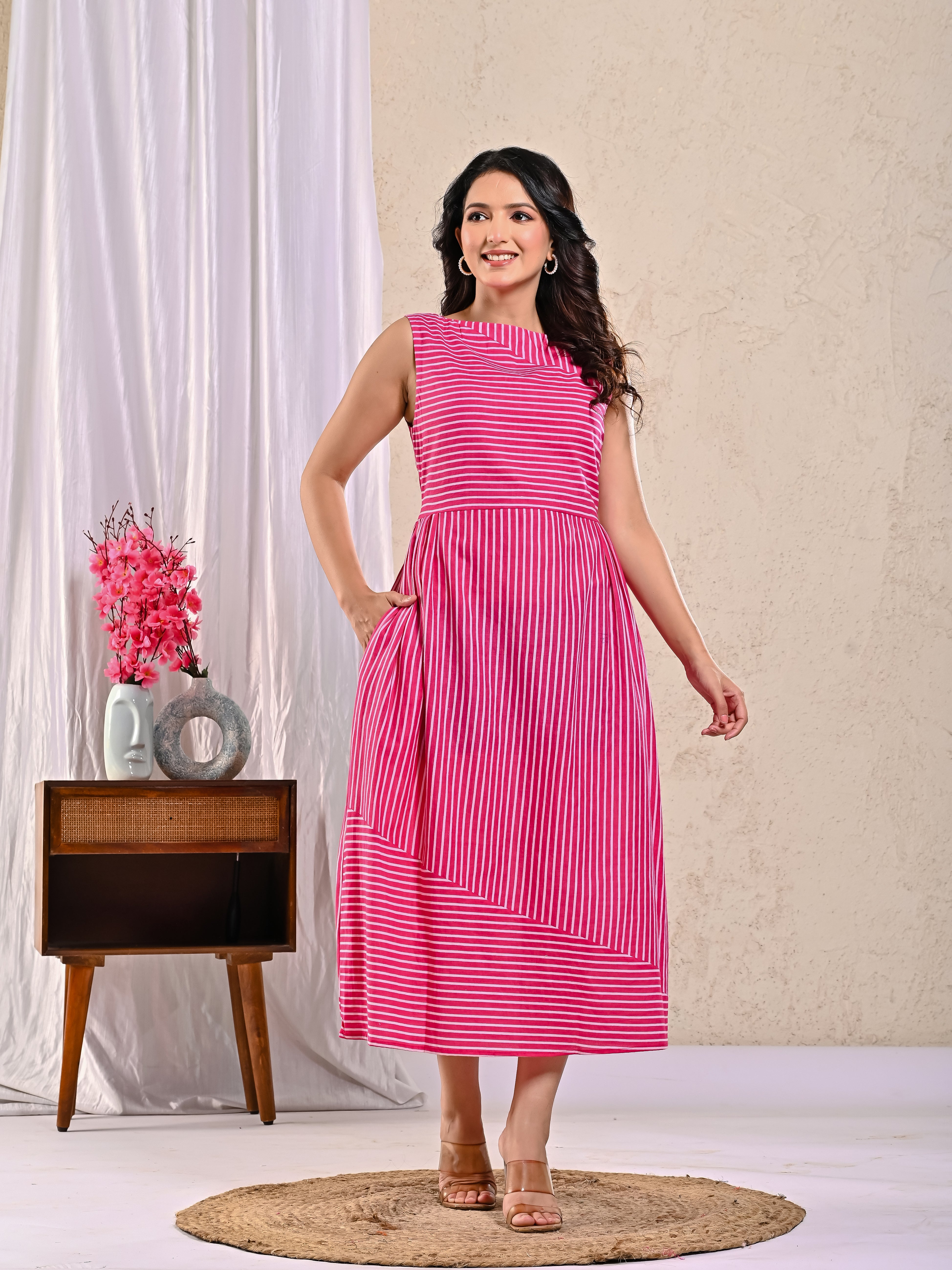 Pink A-Line or Skater Dress