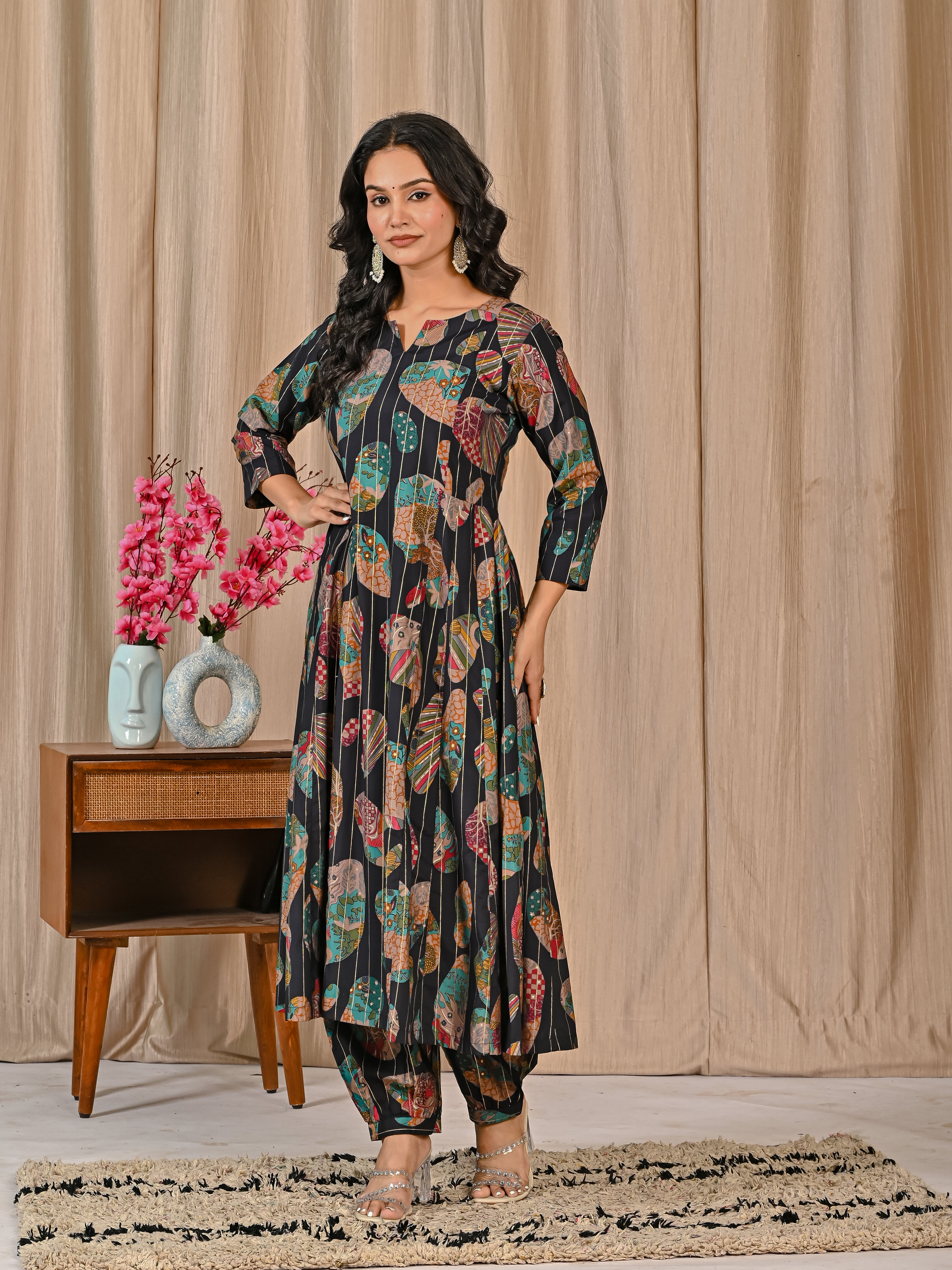 Black Ethnic Co-Ord Set