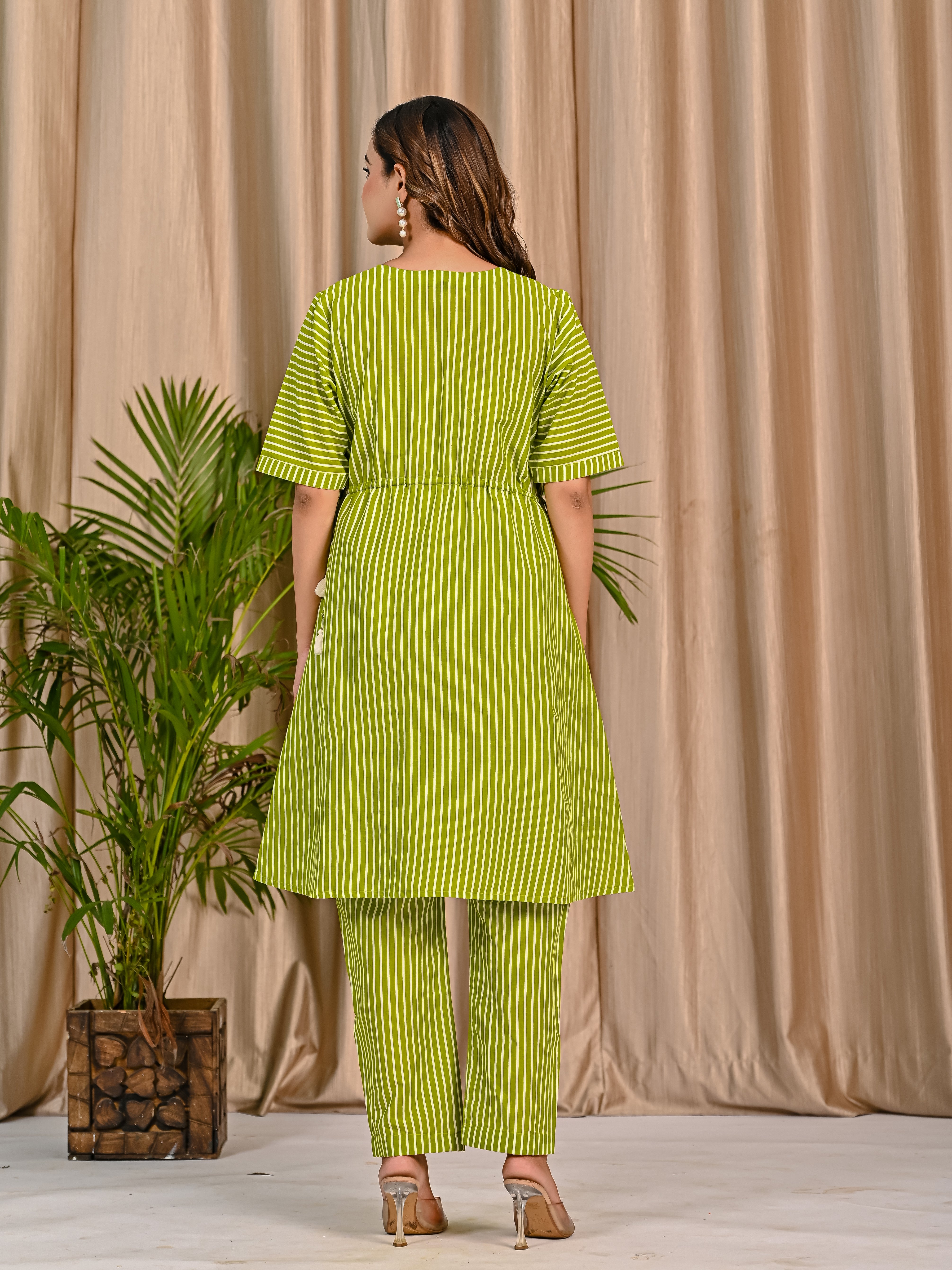 Green Striped Co-Ord
