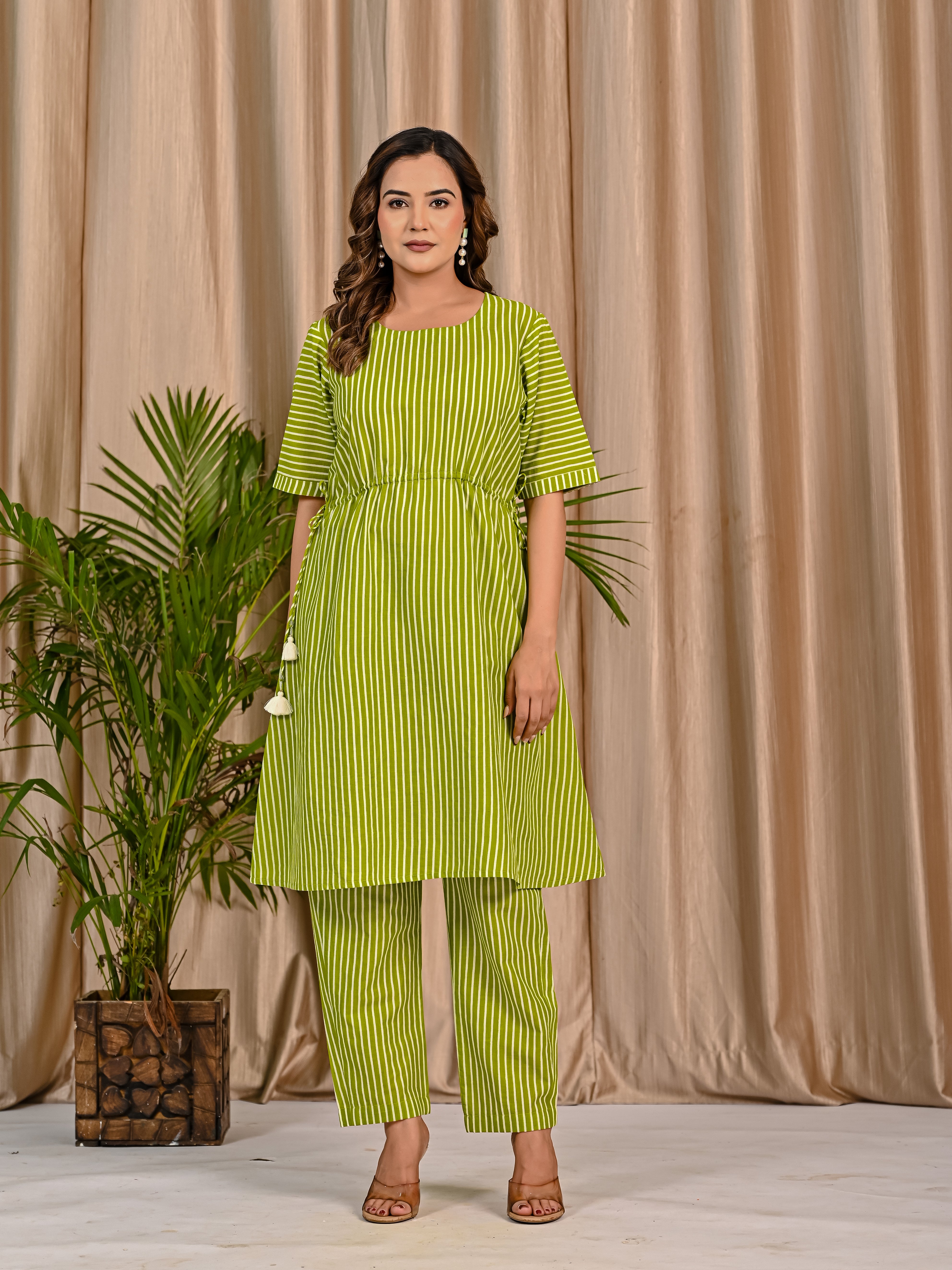 Green Striped Co-Ord