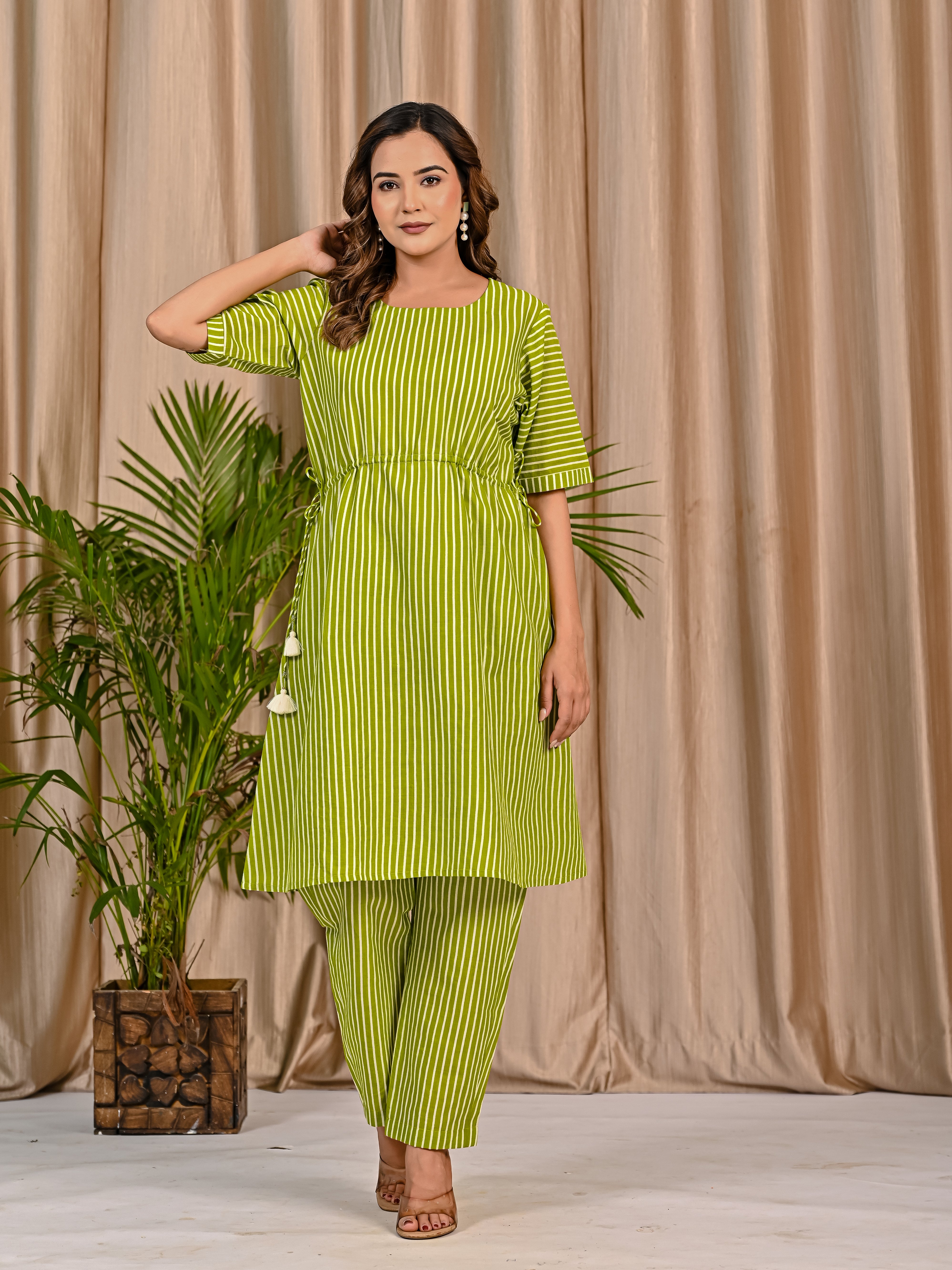 Green Striped Co-Ord