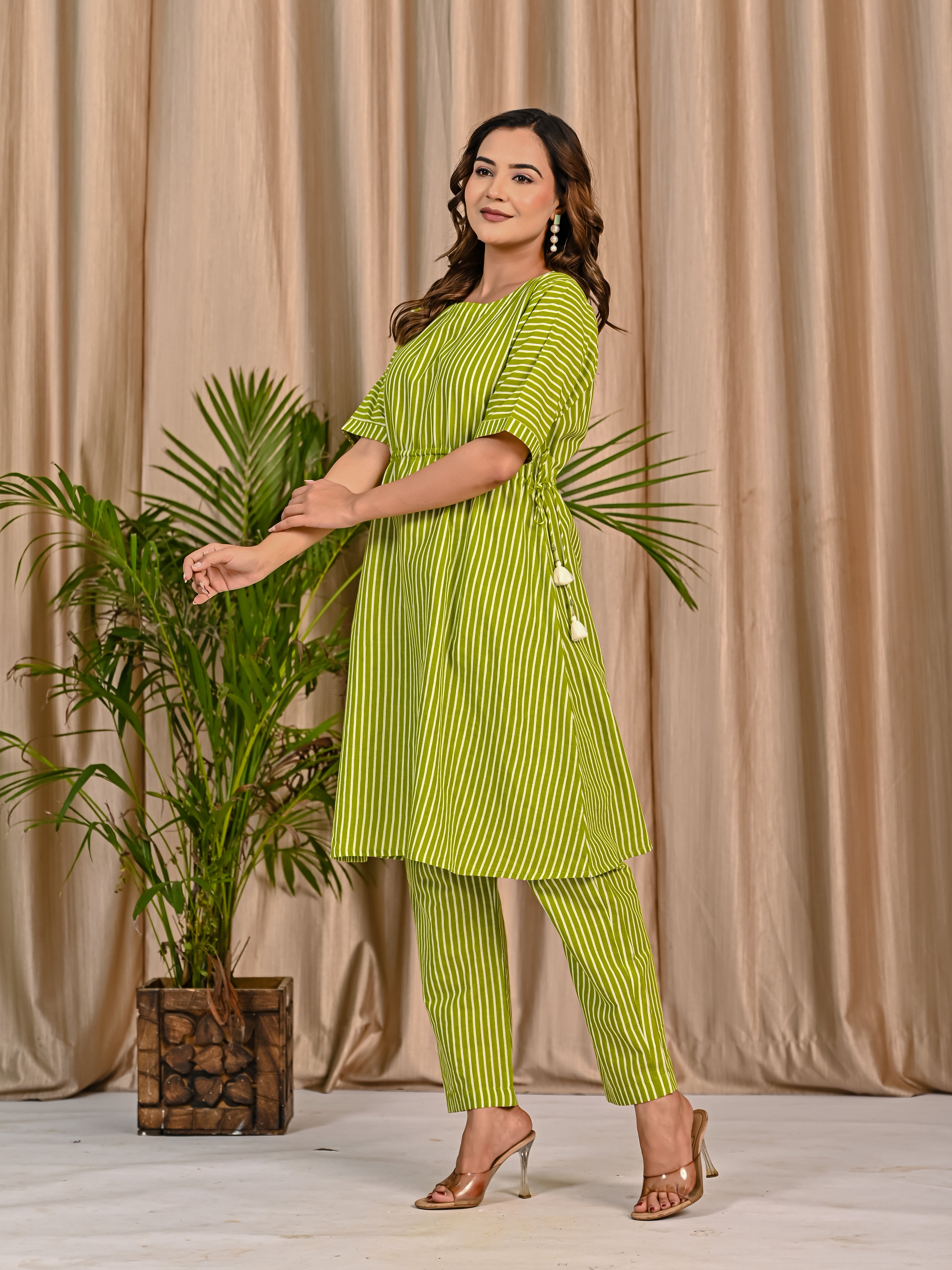Green Striped Co-Ord