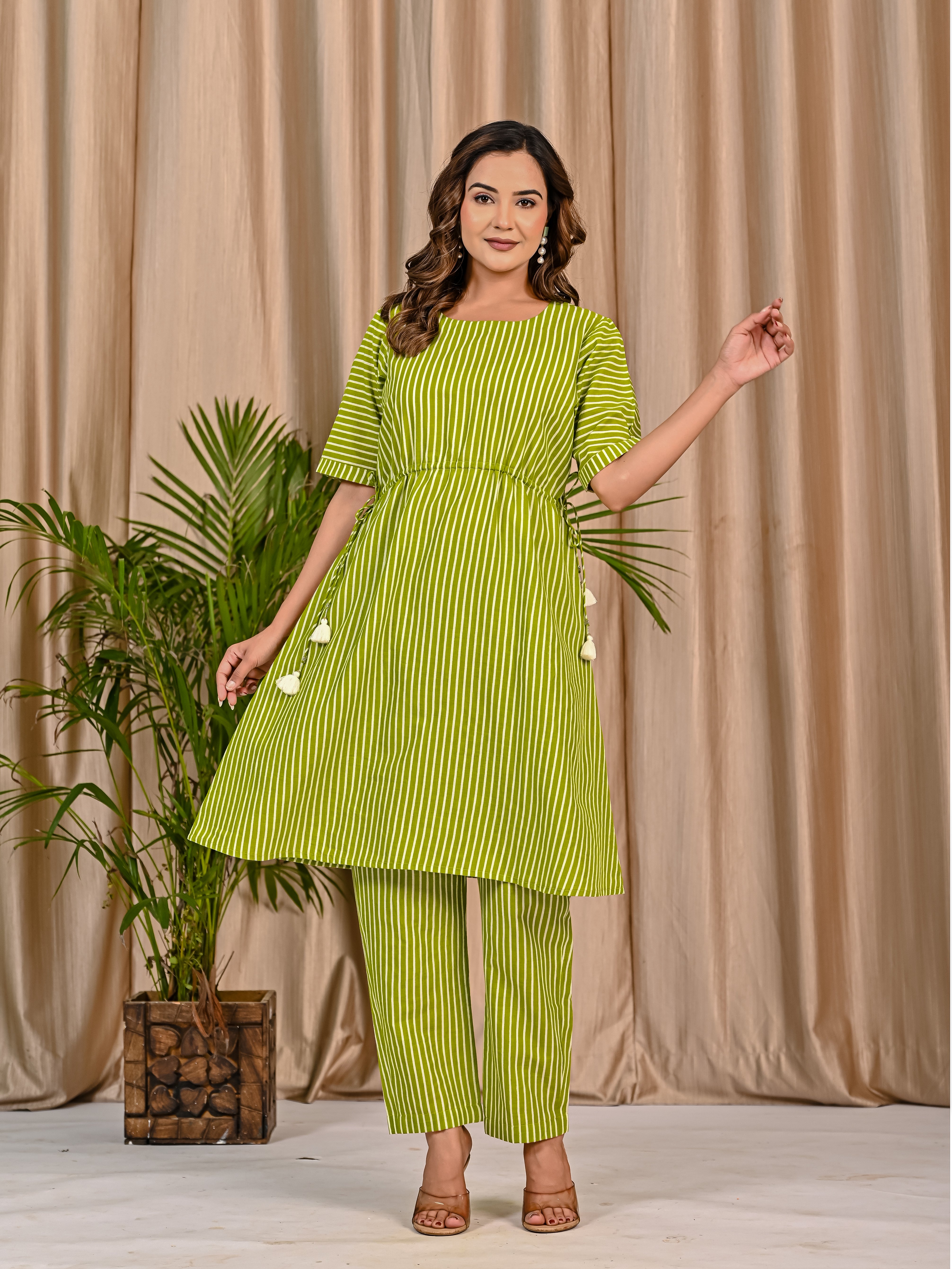 Green Striped Co-Ord