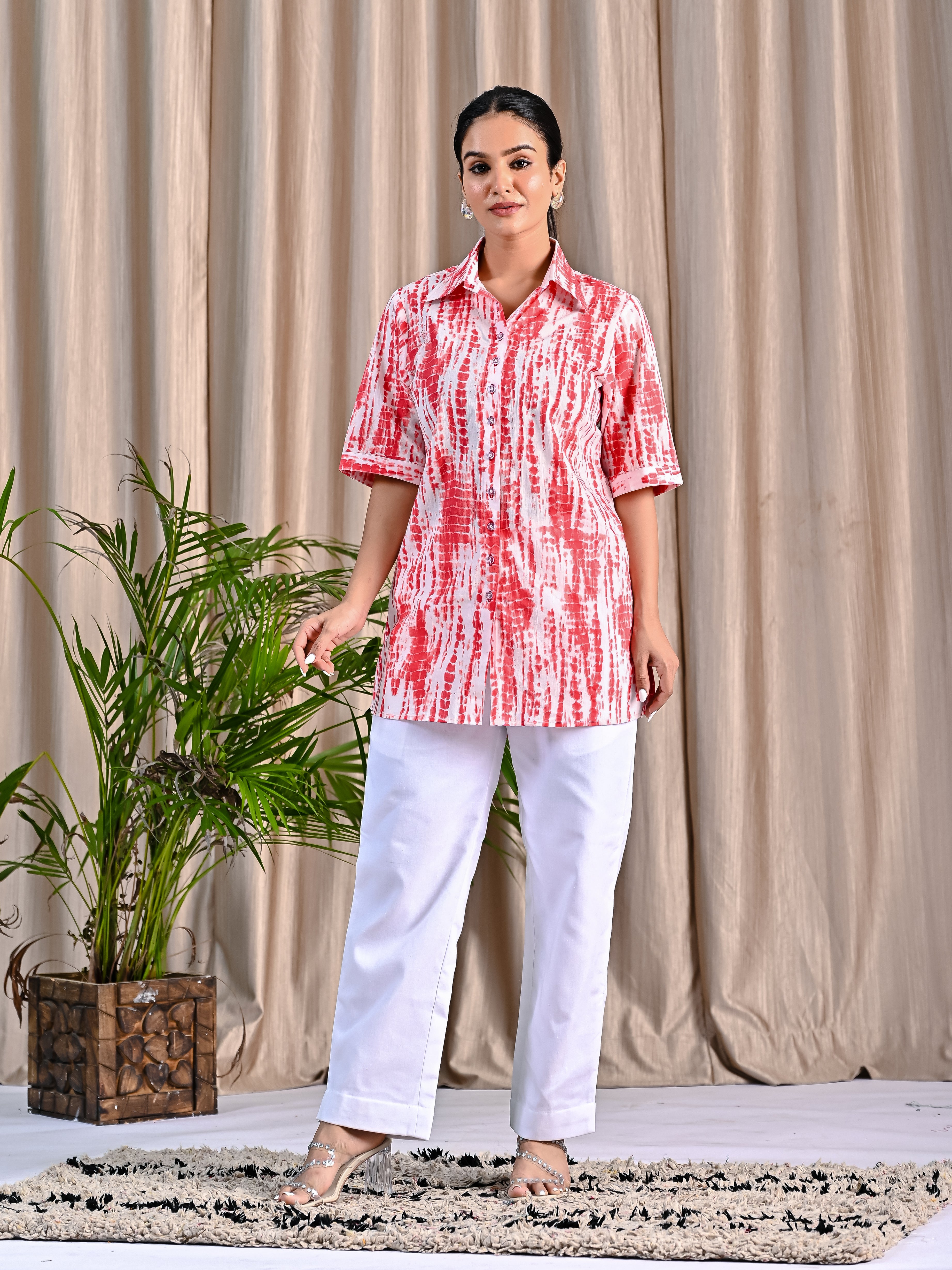 Cotton Red and White Combo