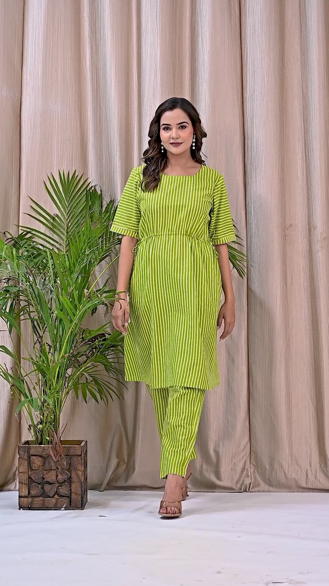 Green Striped Co-Ord