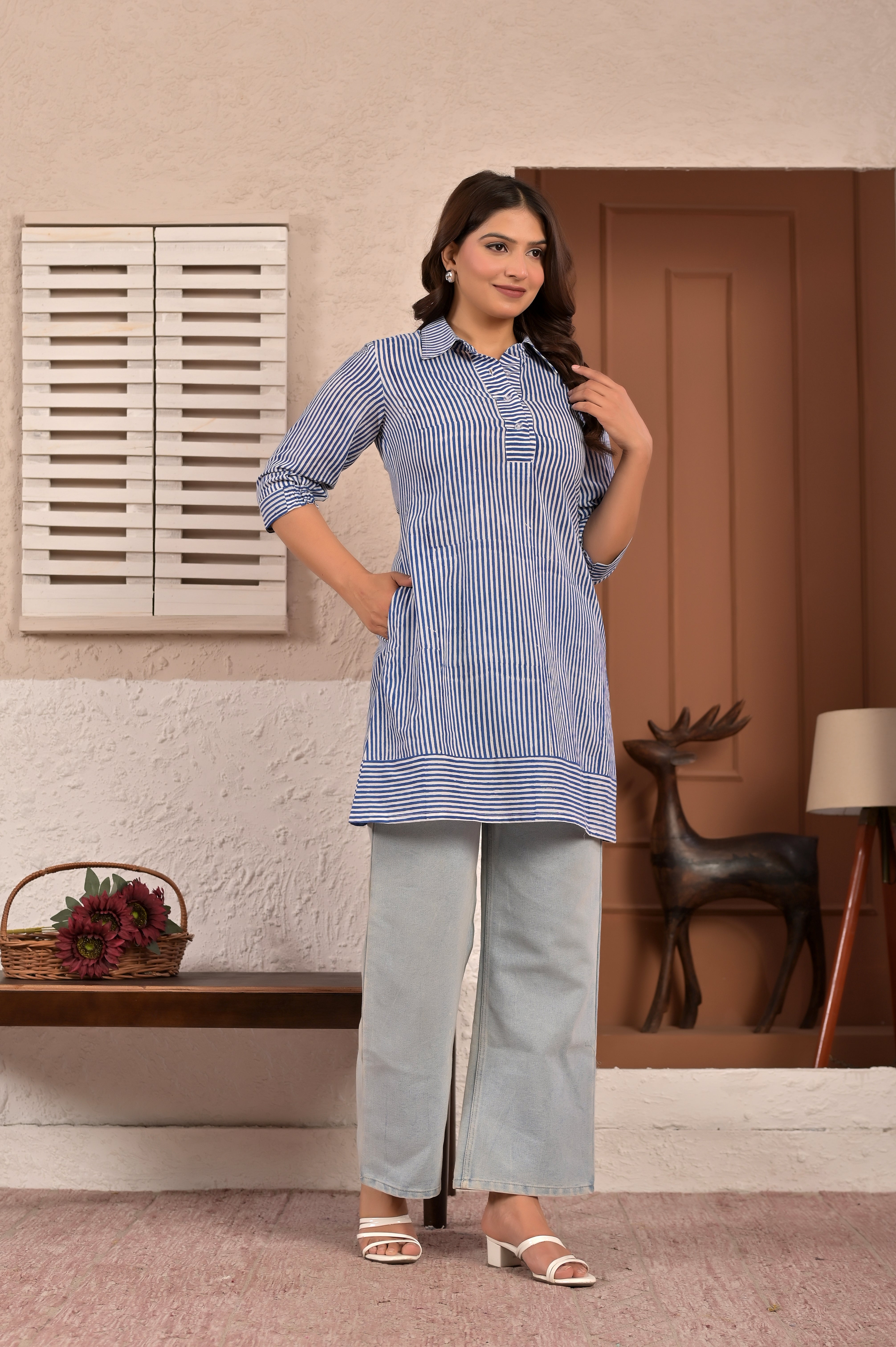 The Cotton Stripe Kurta
