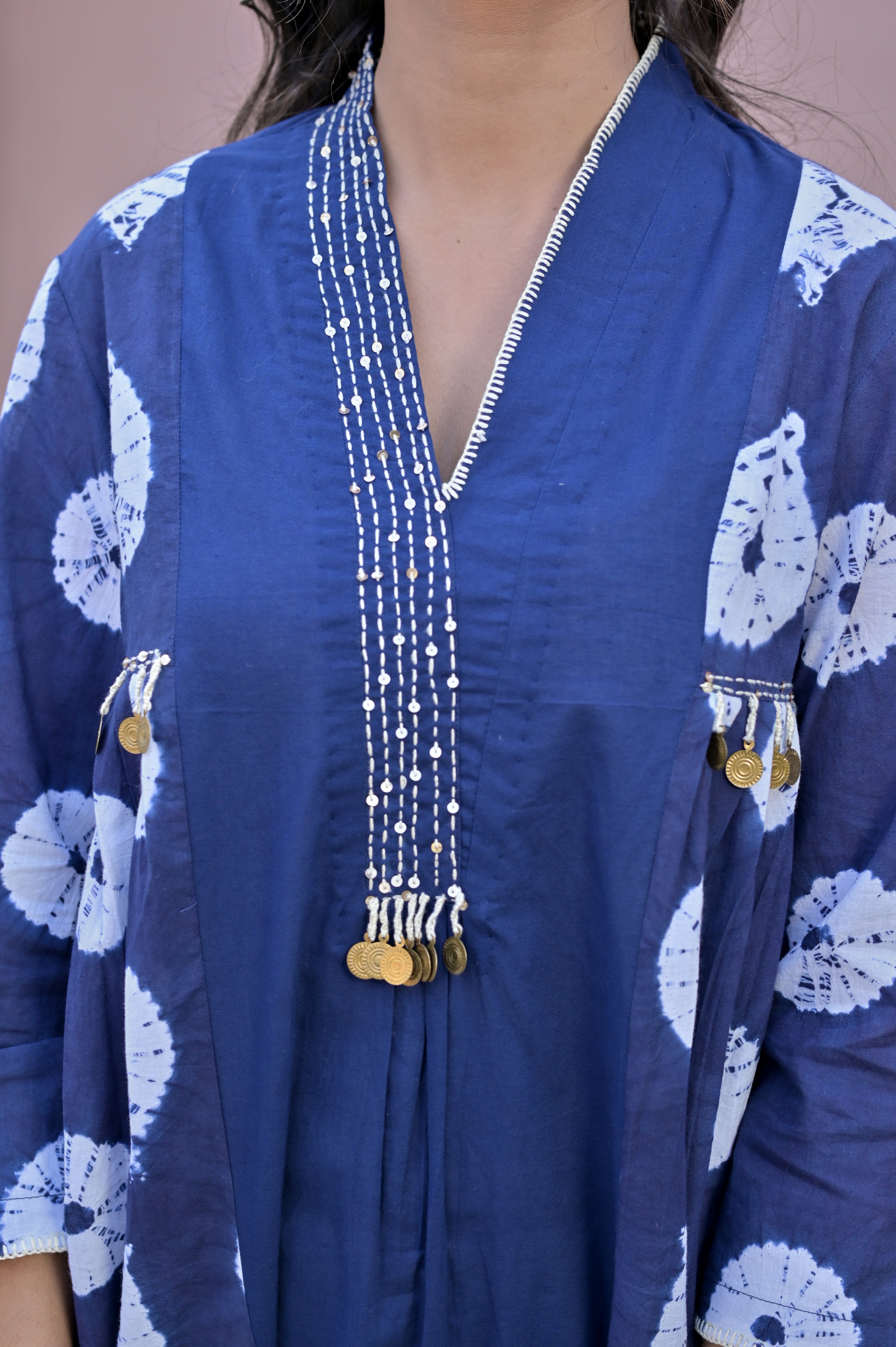 The Midnight Shibori Stitched Column