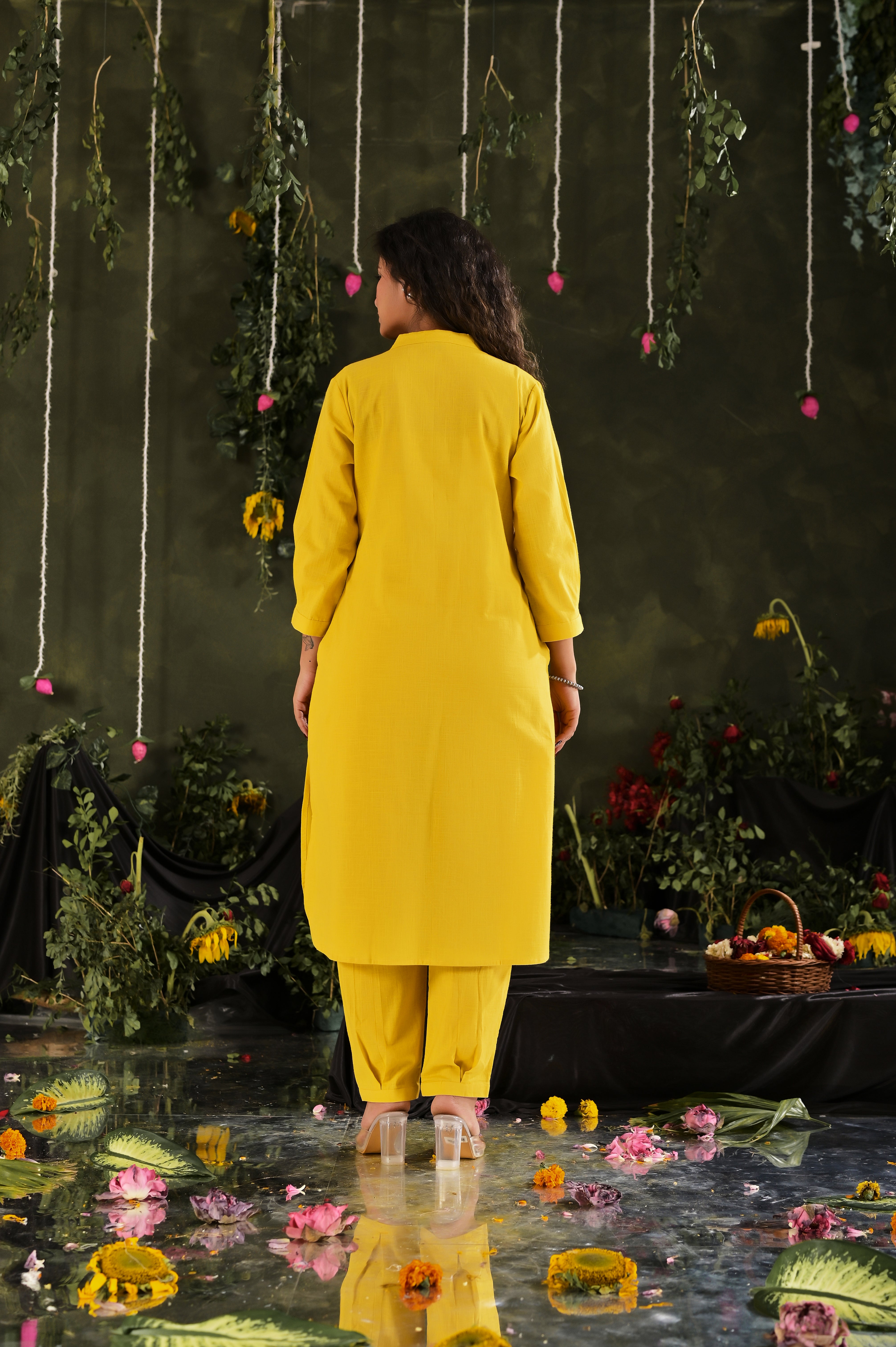 Pleats Kurta Set