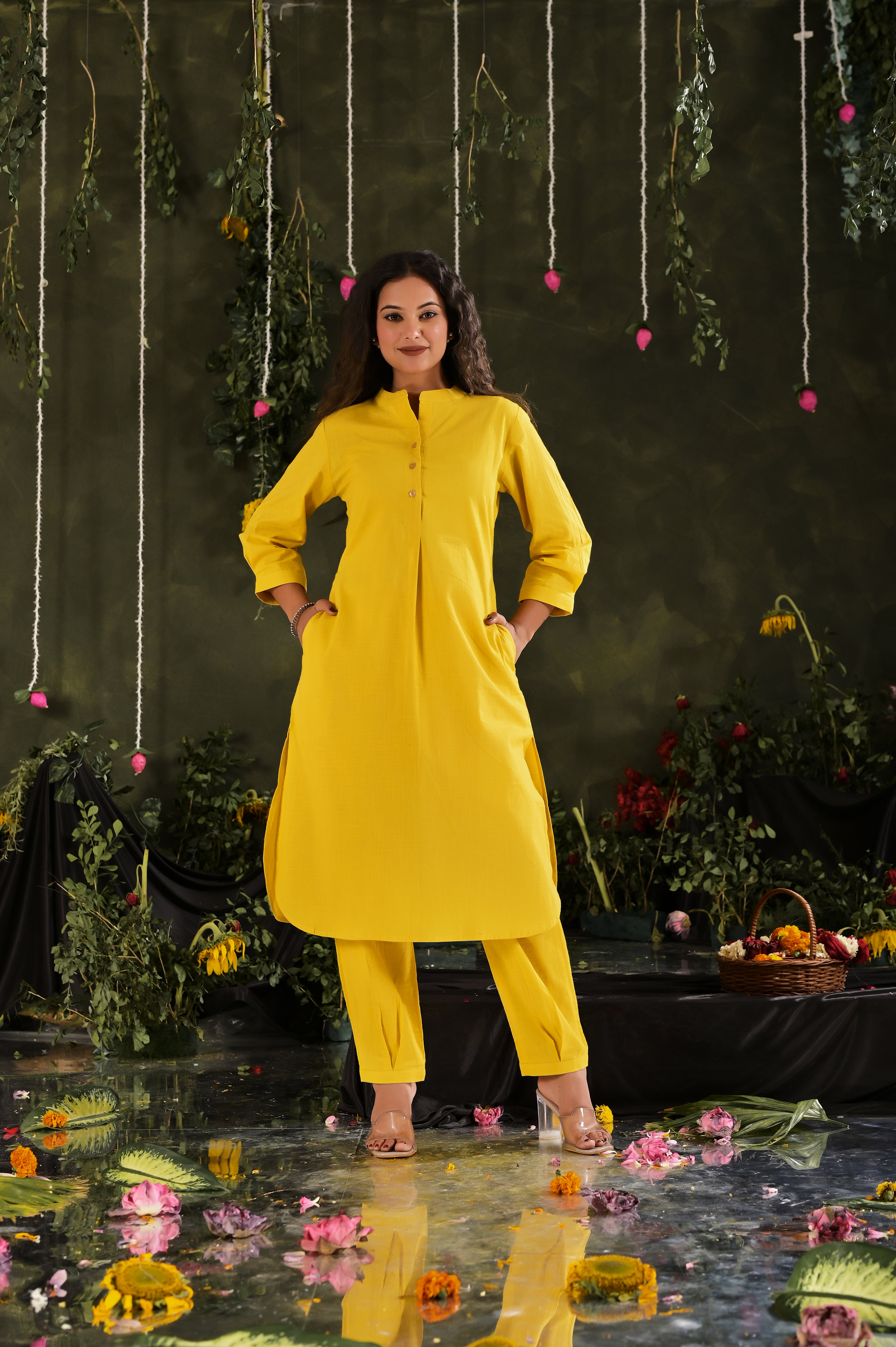 Pleats Kurta Set