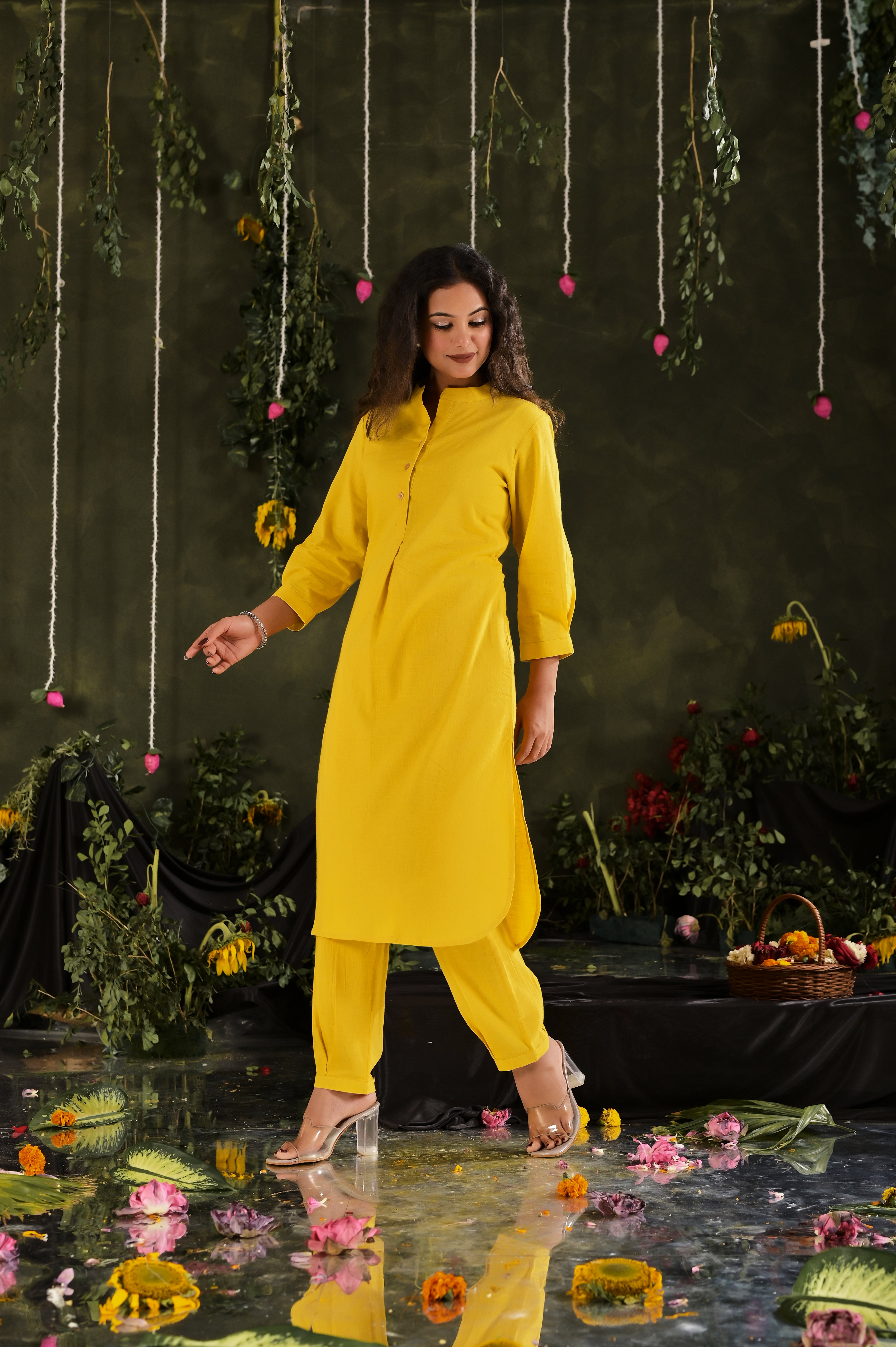Pleats Kurta Set
