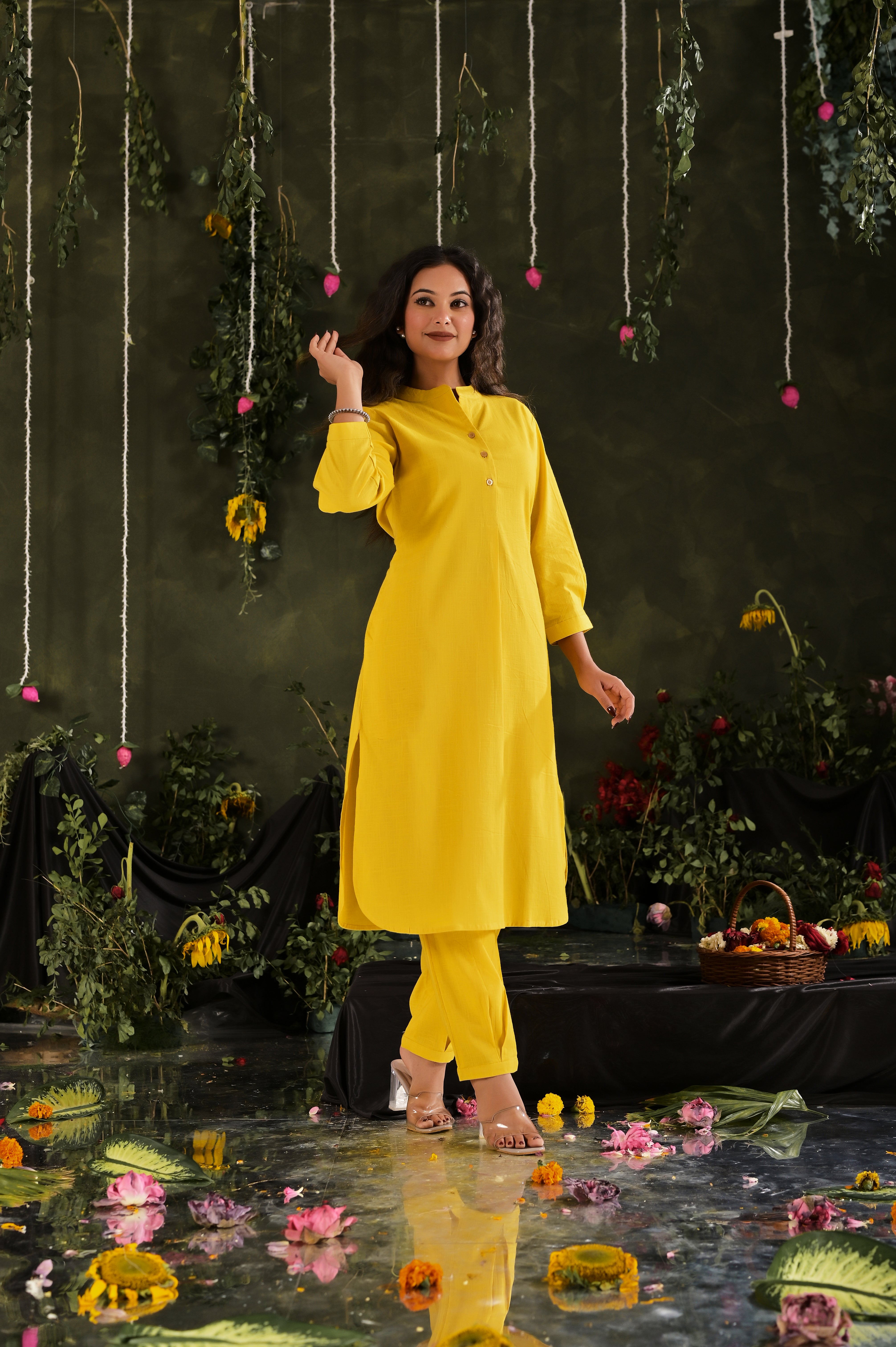 Pleats Kurta Set