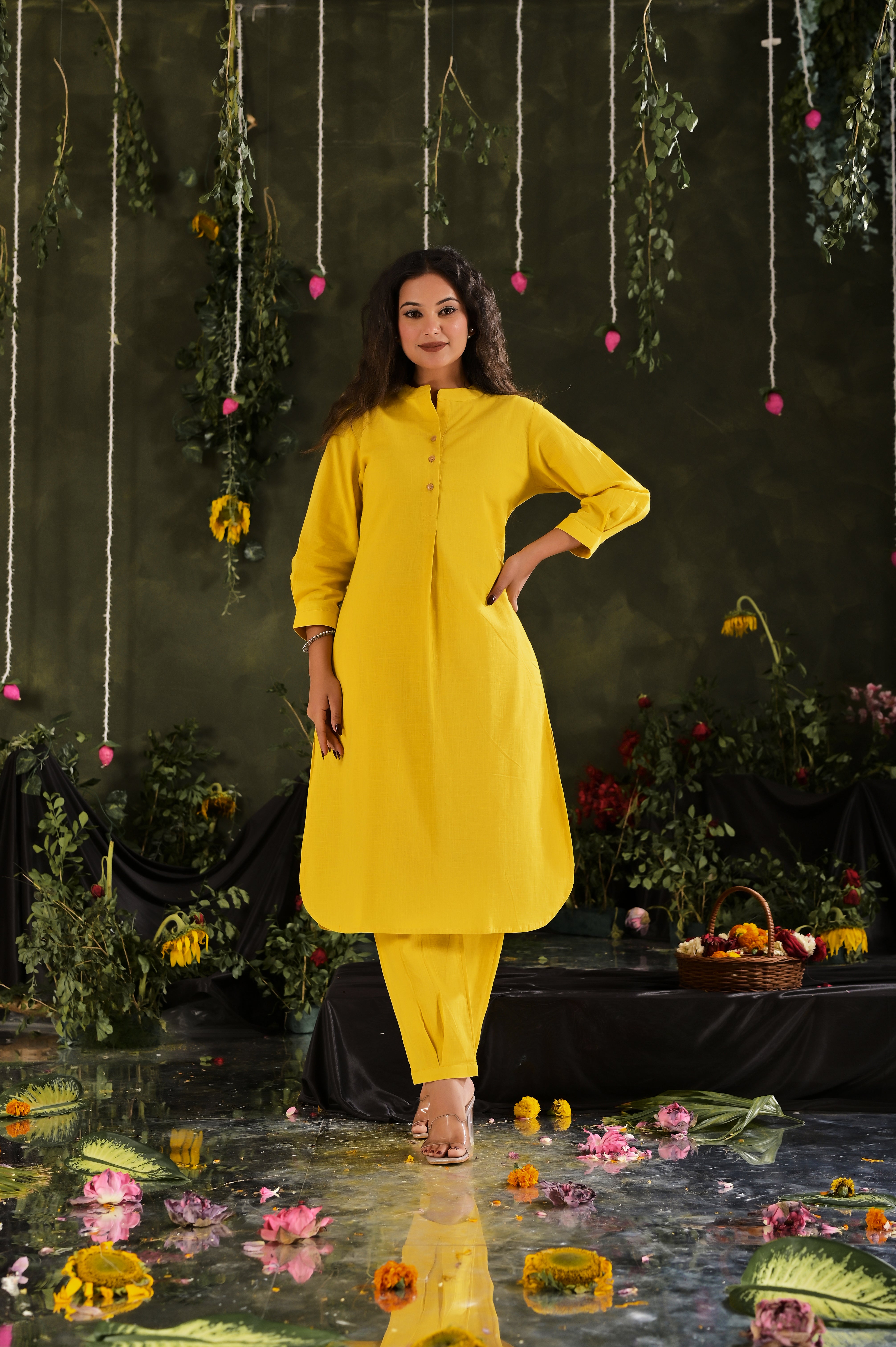 Pleats Kurta Set