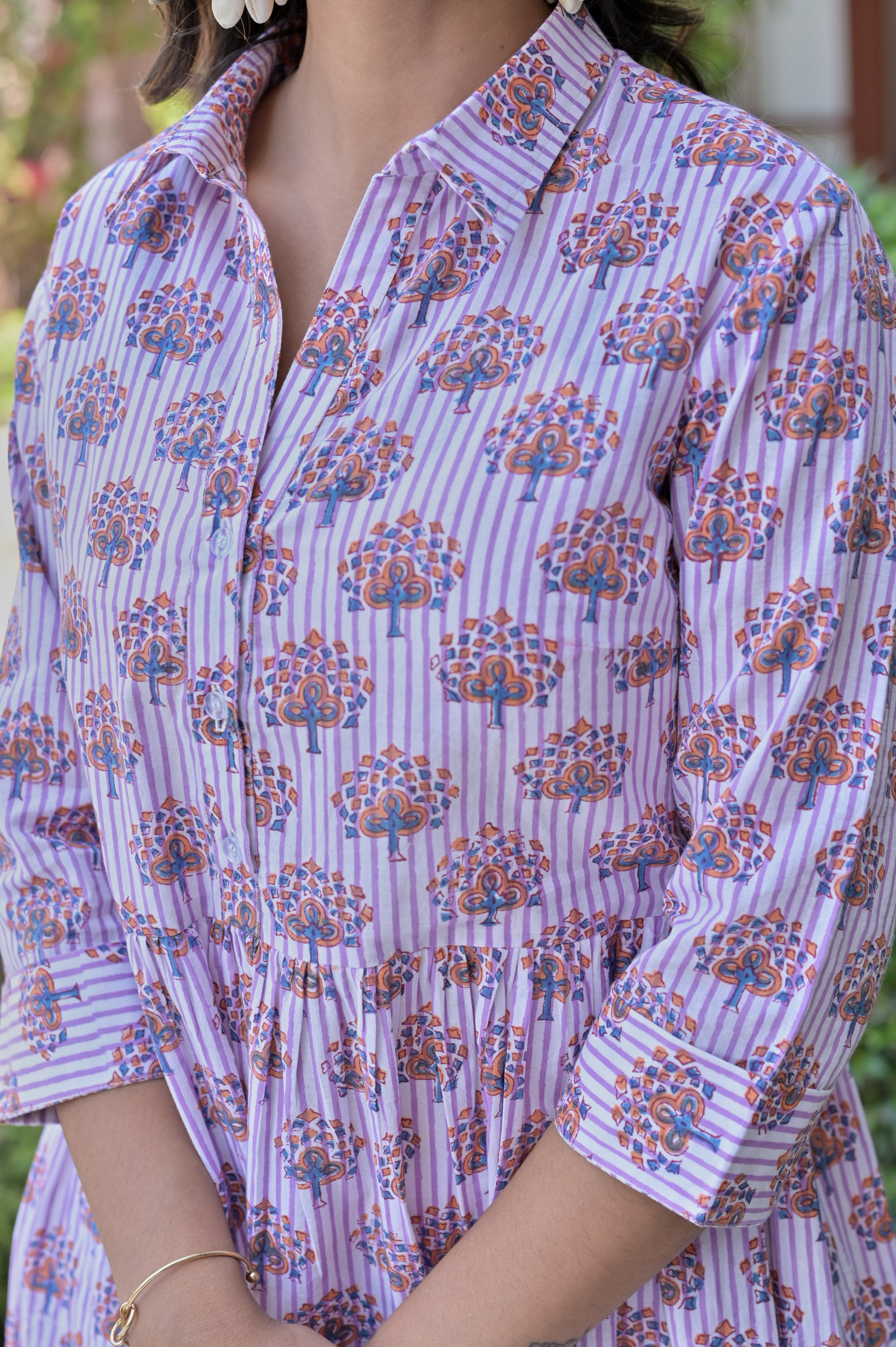 The Lavender Bloom Hand-Block Midi