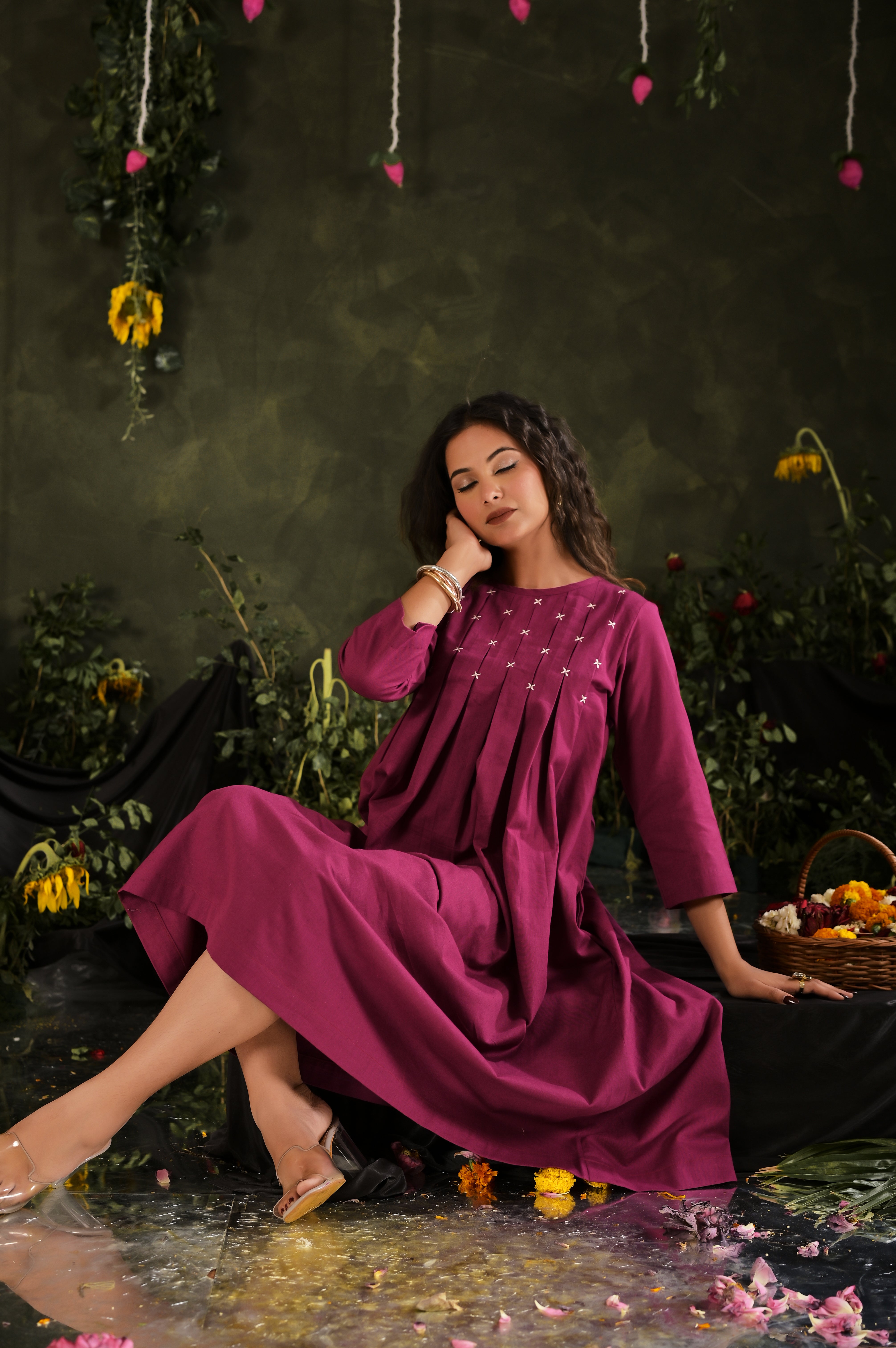 The Cross-Detail Cotton Day Dress