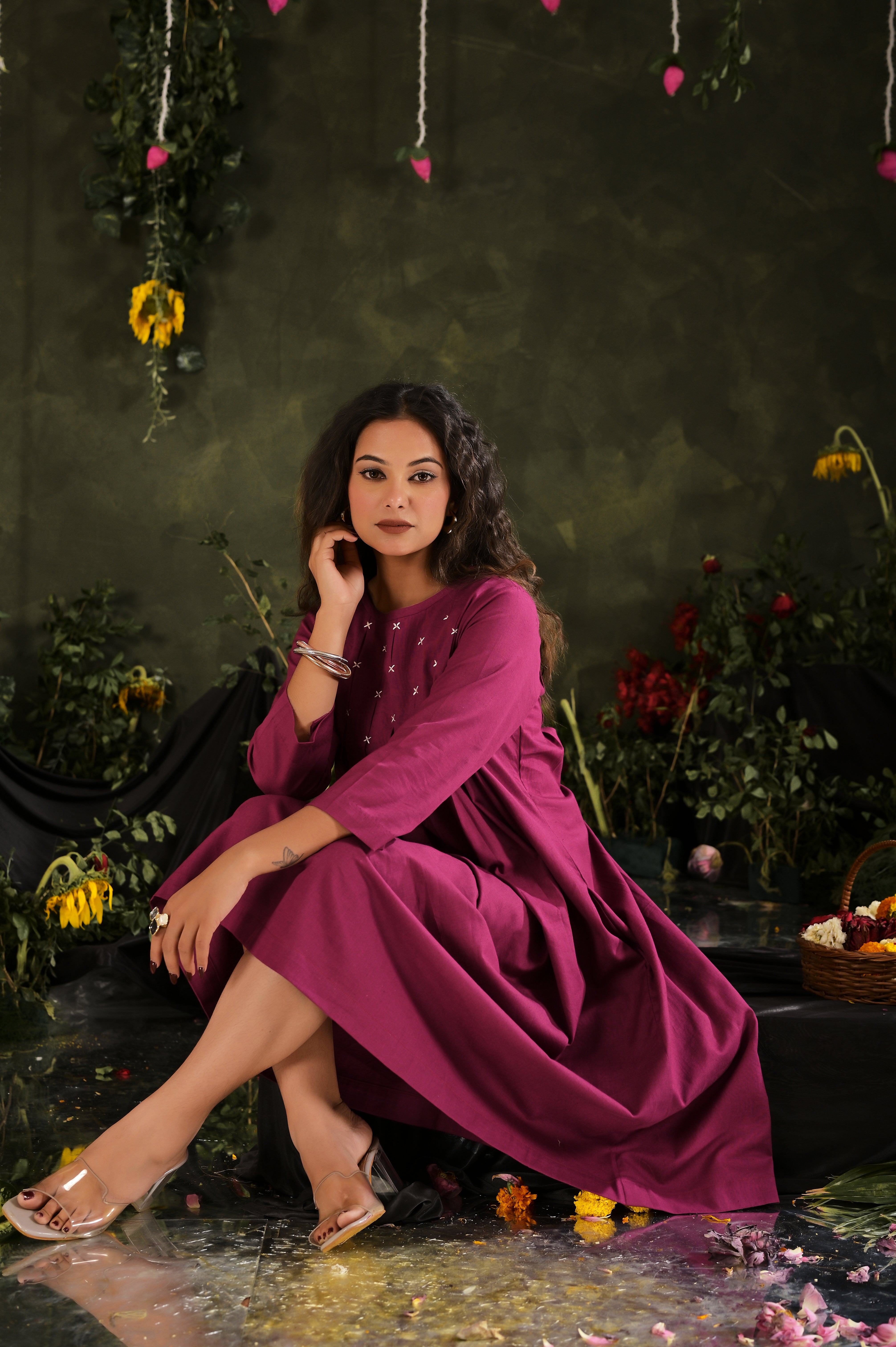 The Cross-Detail Cotton Day Dress