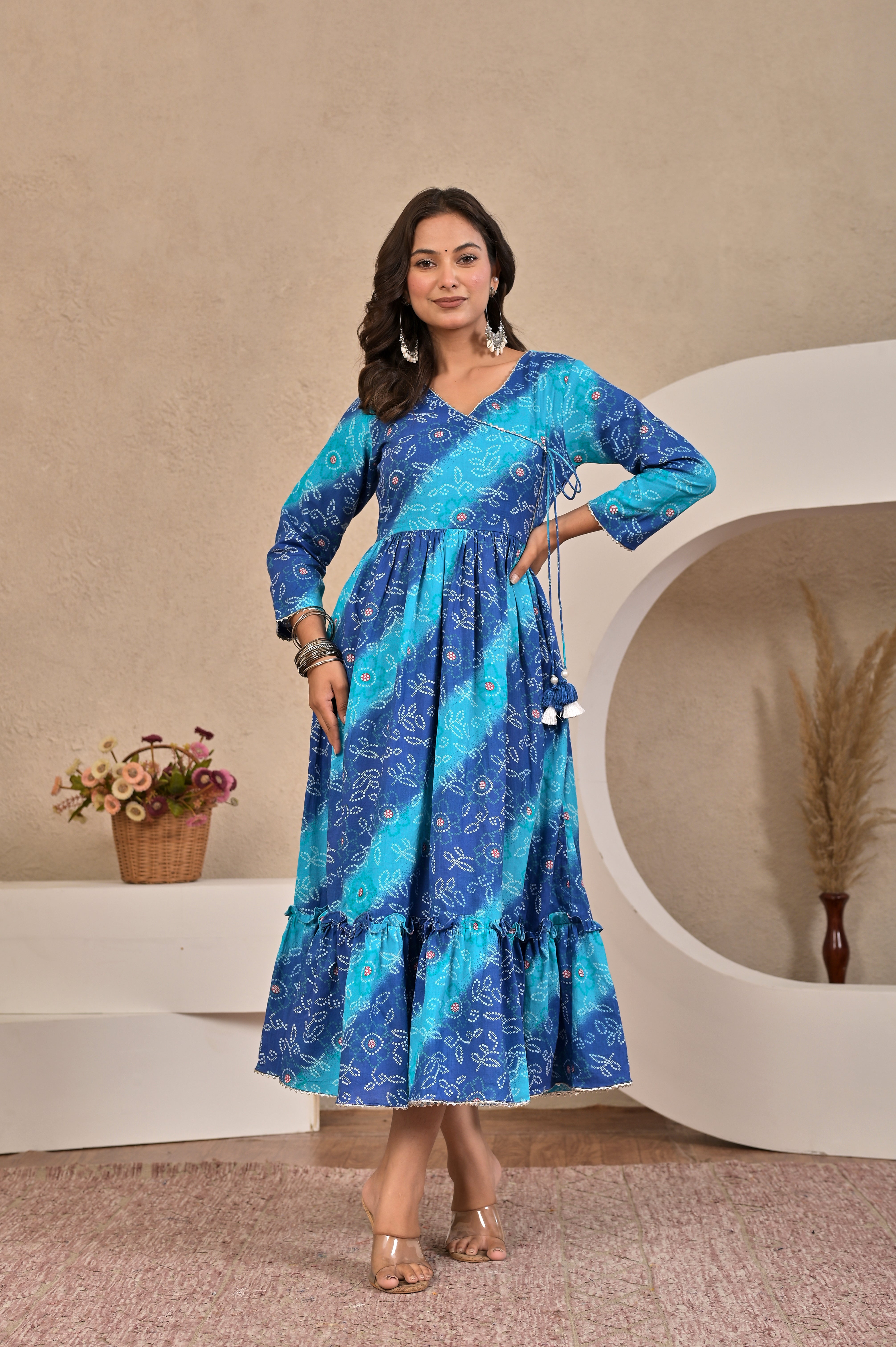 The Noor Collection : Flared Angrakha Fusion Dress