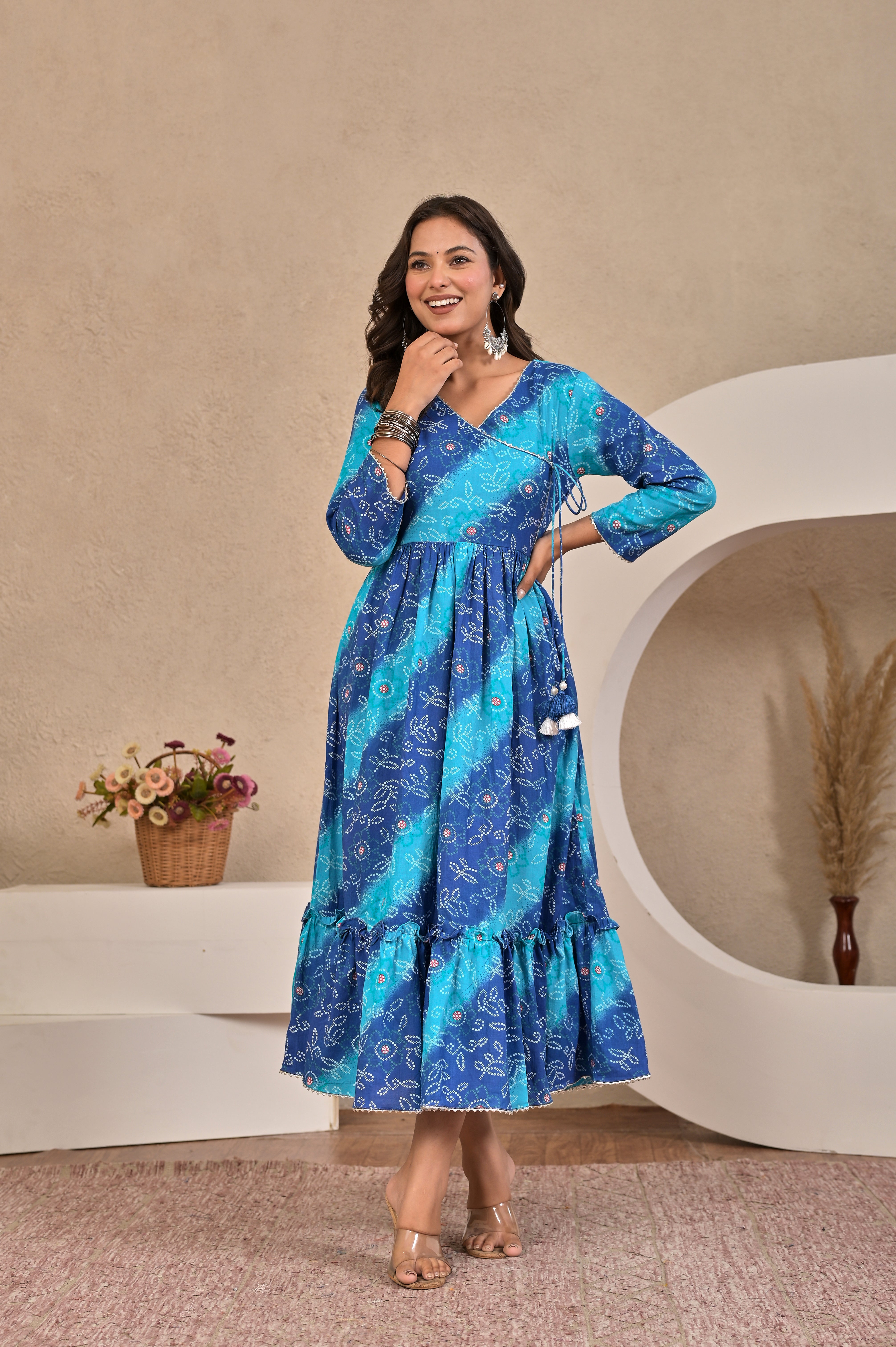 The Noor Collection : Flared Angrakha Fusion Dress