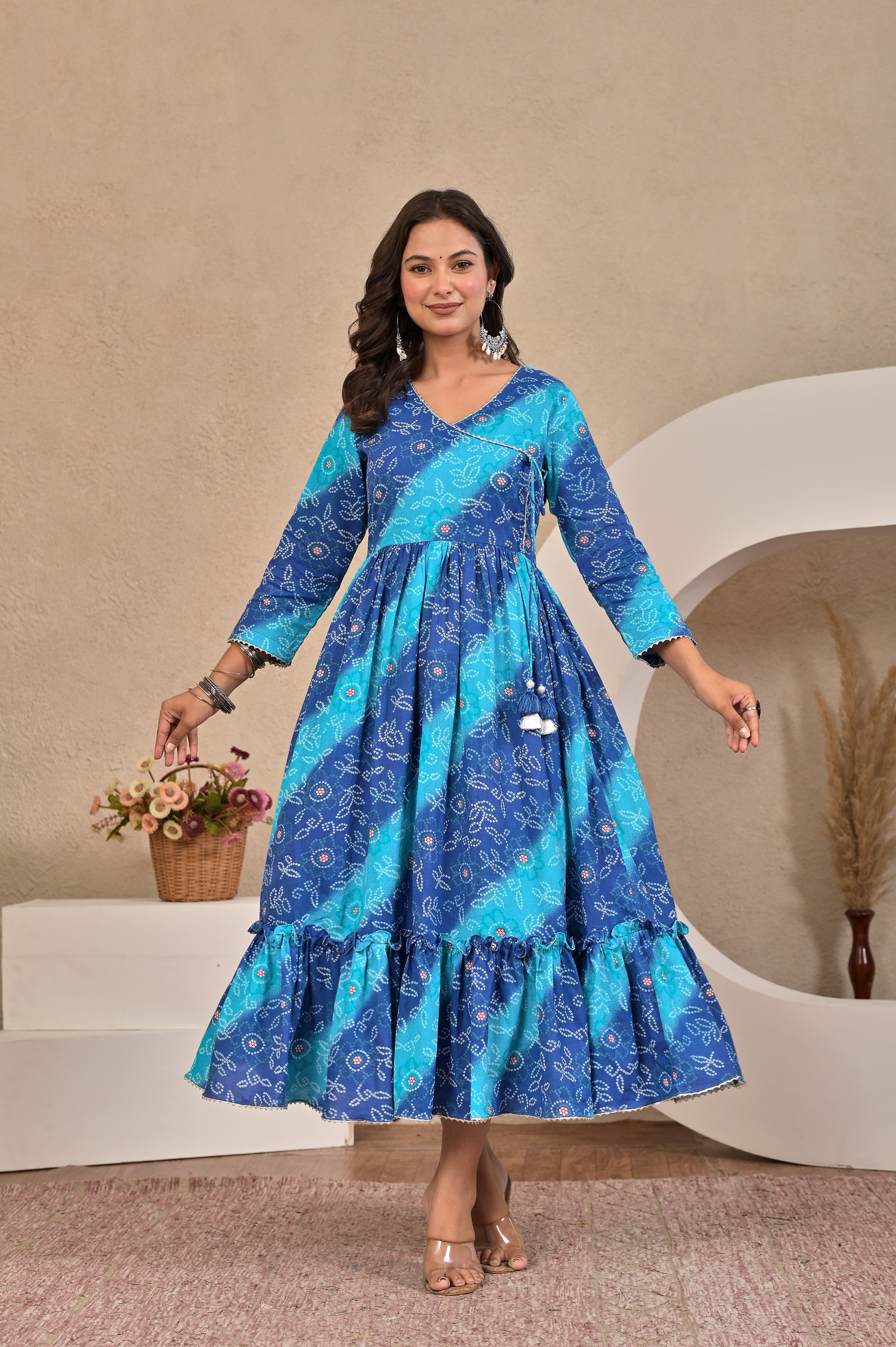 The Noor Collection : Flared Angrakha Fusion Dress