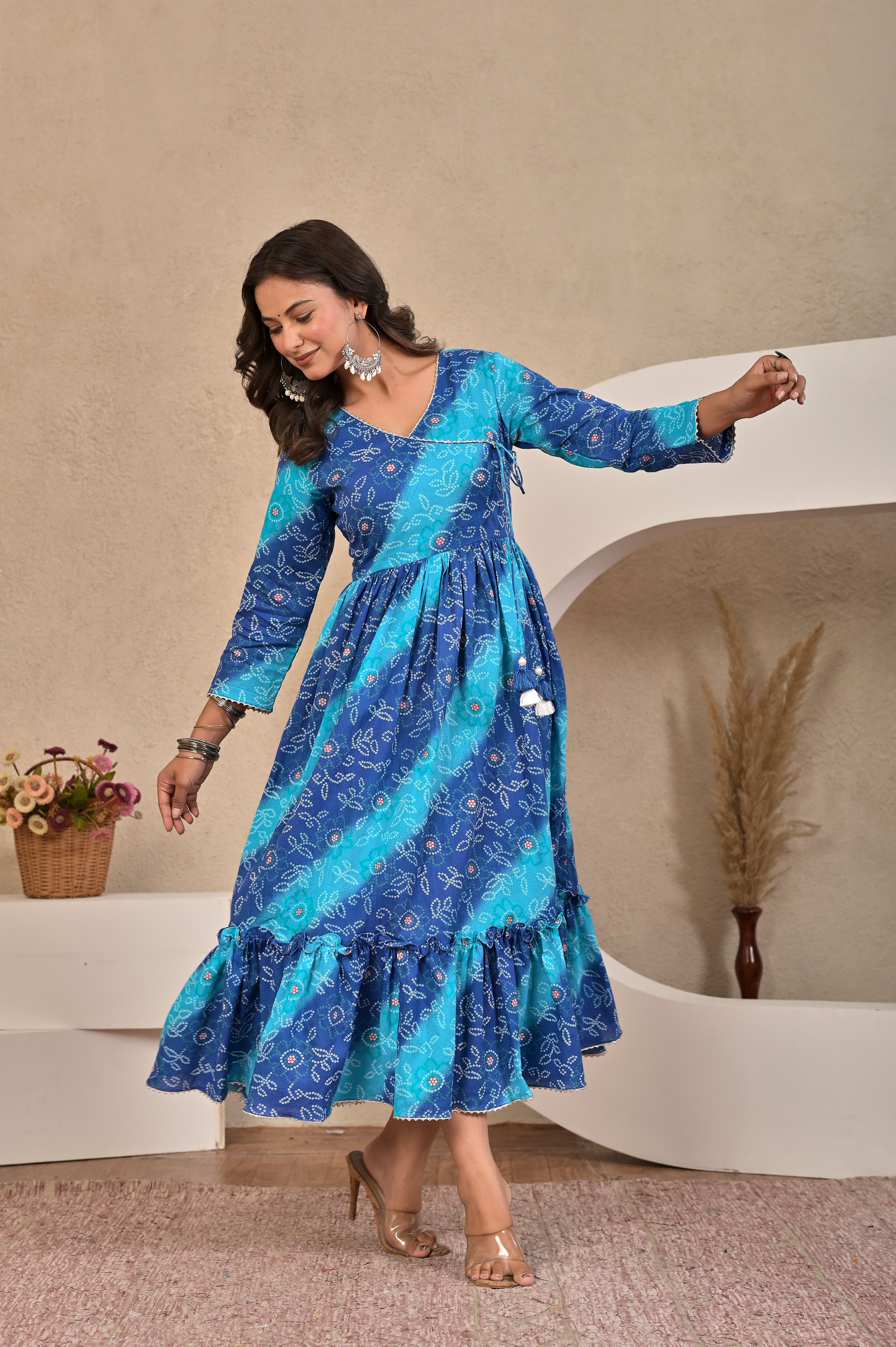 The Noor Collection : Flared Angrakha Fusion Dress