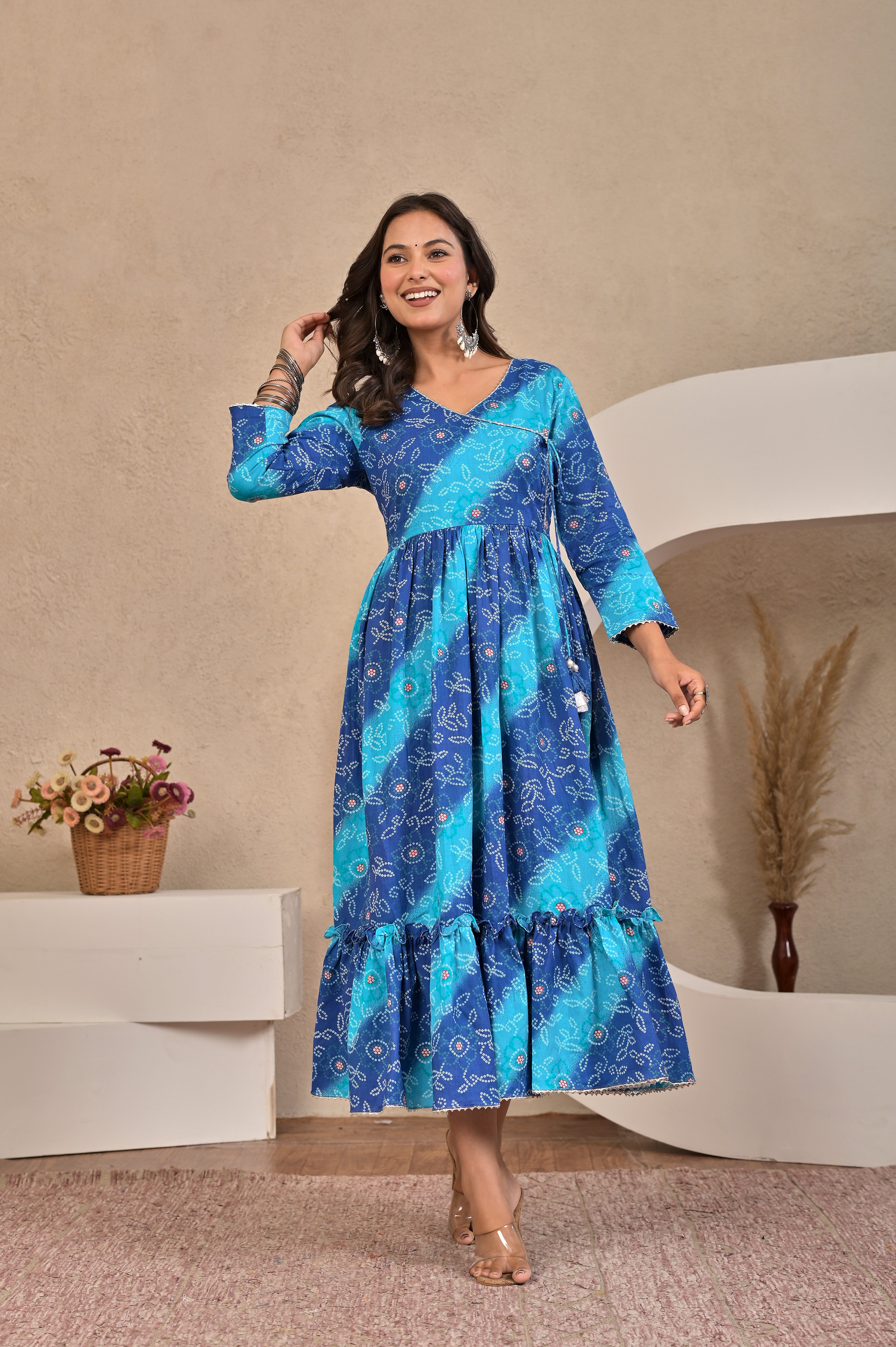 The Noor Collection : Flared Angrakha Fusion Dress