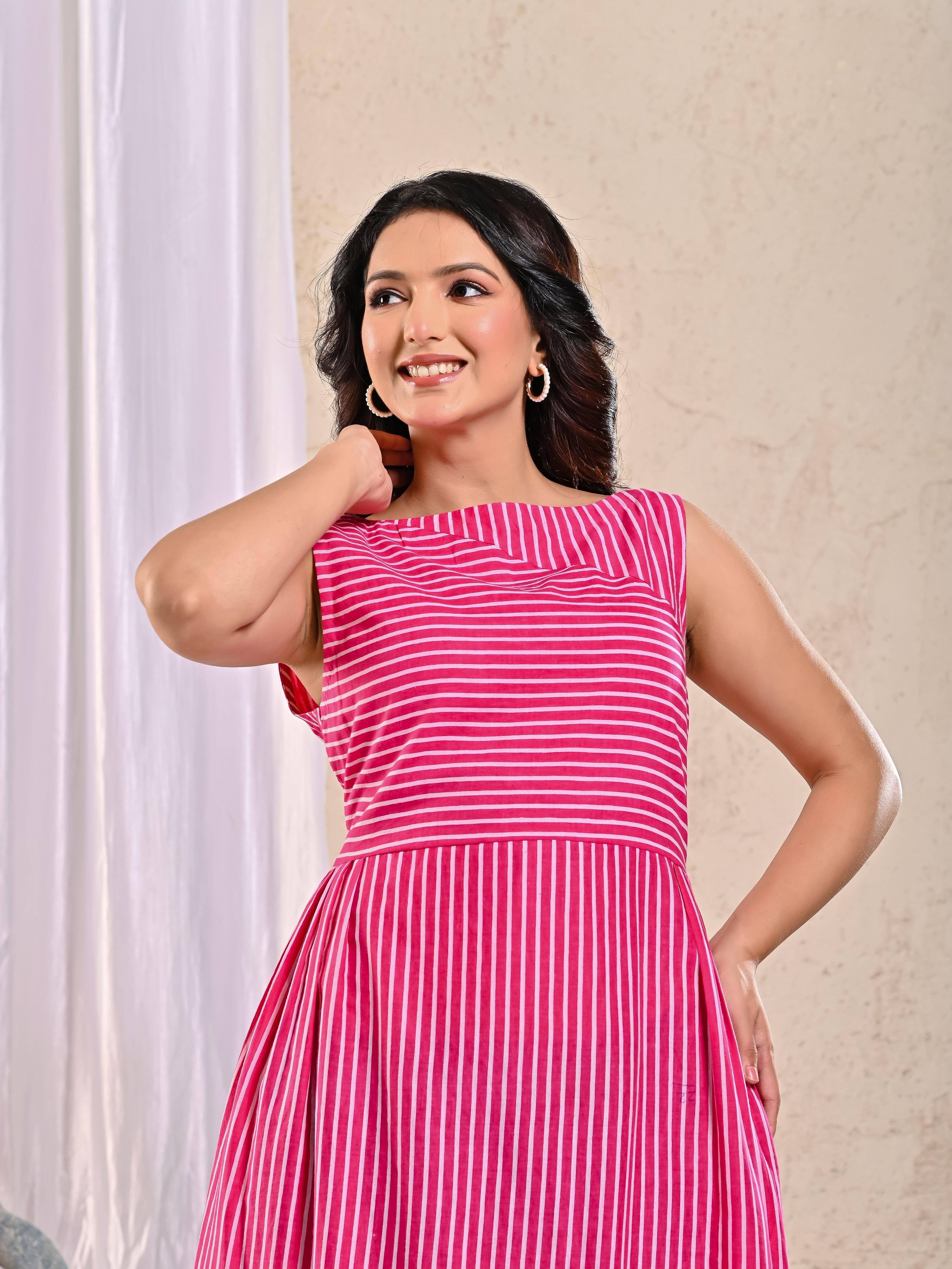 Pink A-Line or Skater Dress