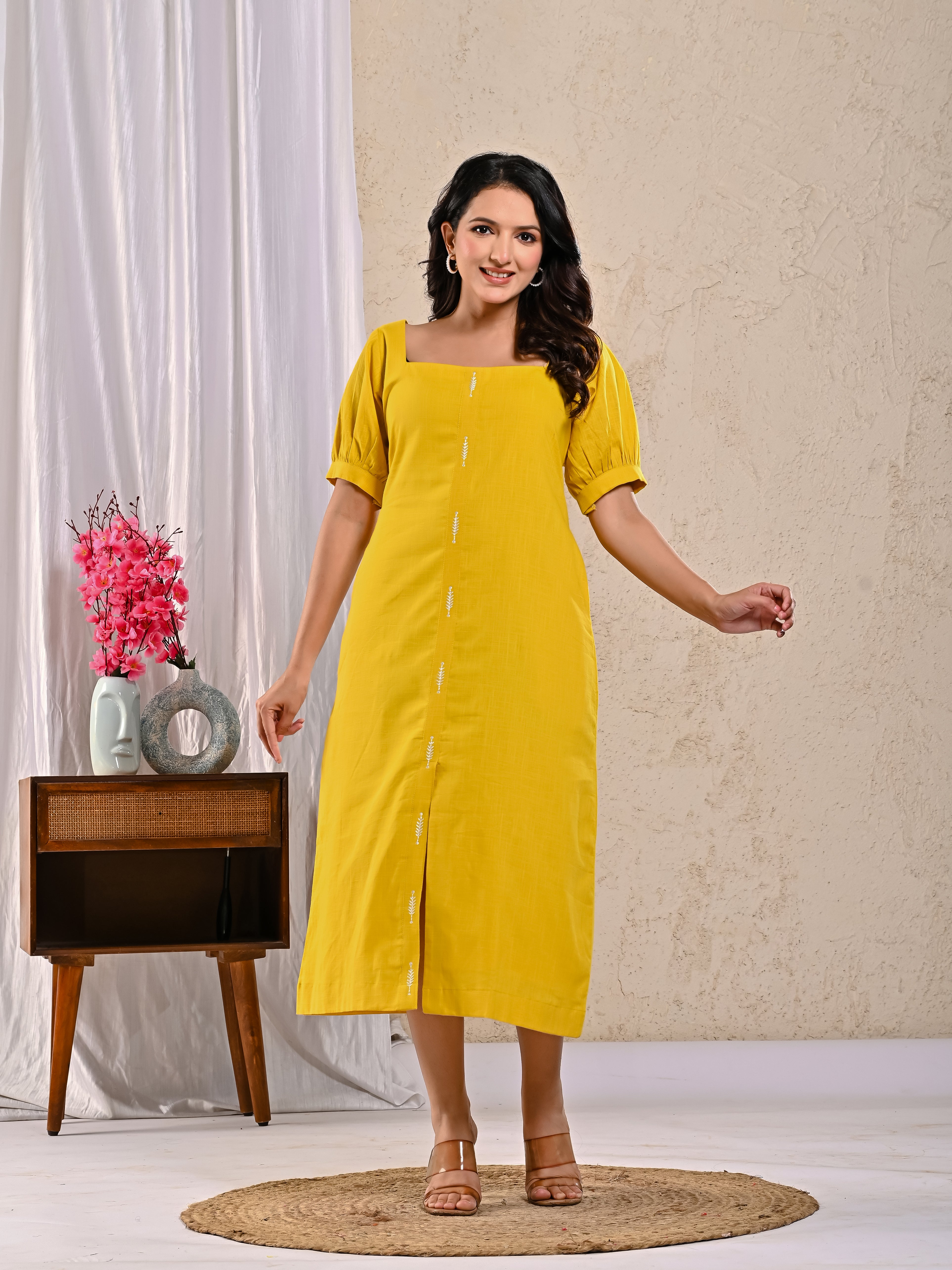 Hand Embroidered straight dress