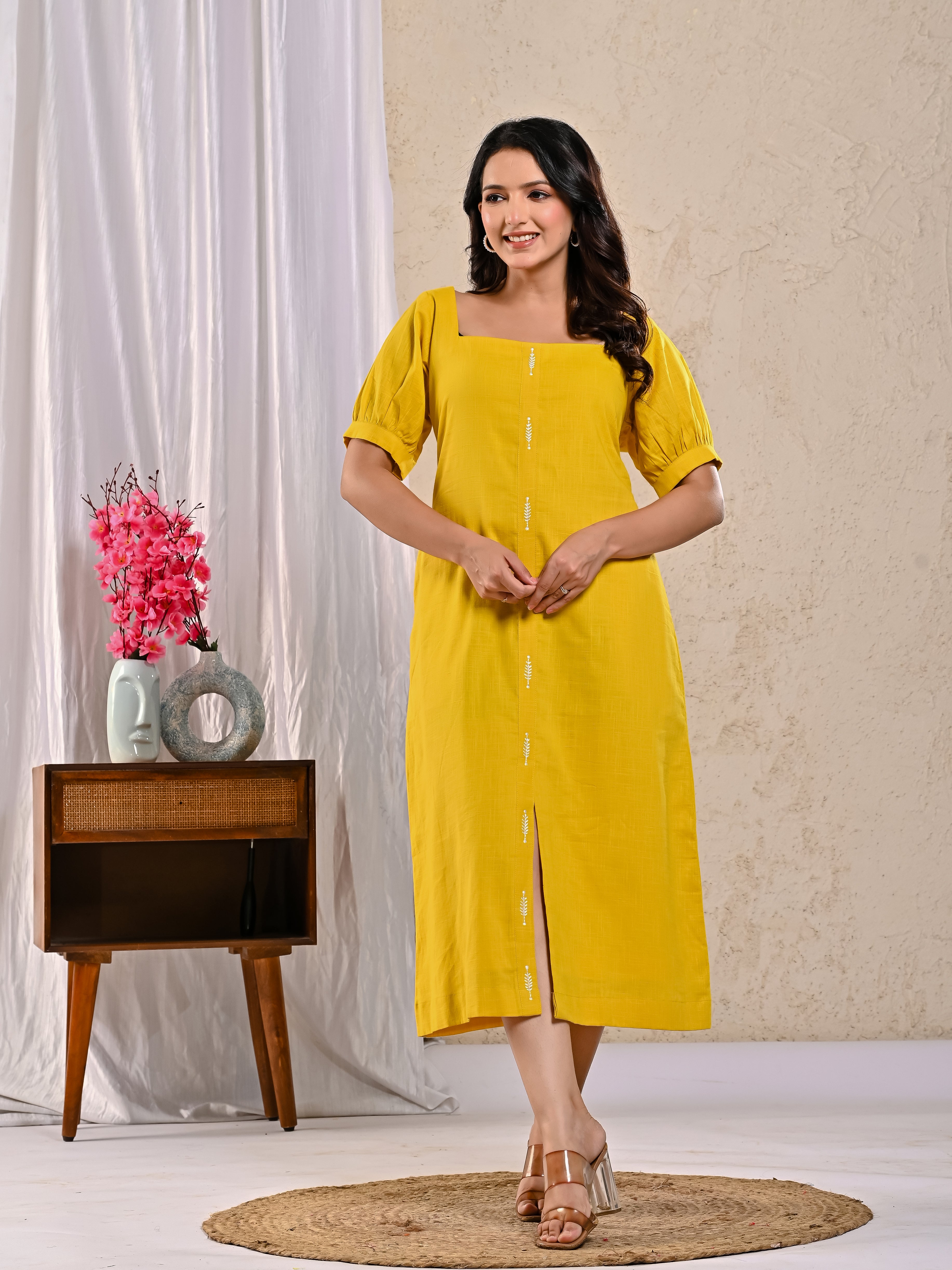 Hand Embroidered straight dress