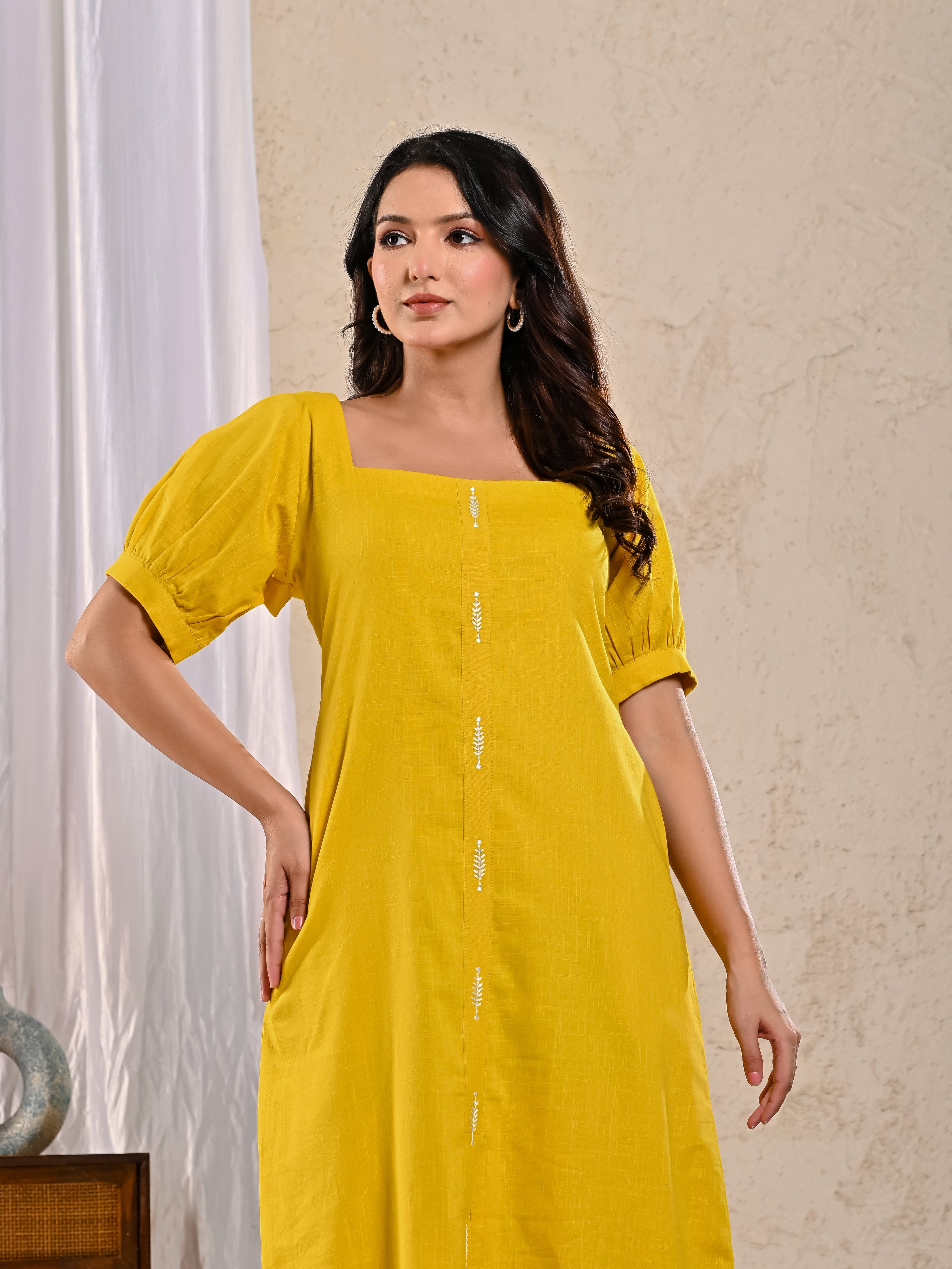 Hand Embroidered straight dress