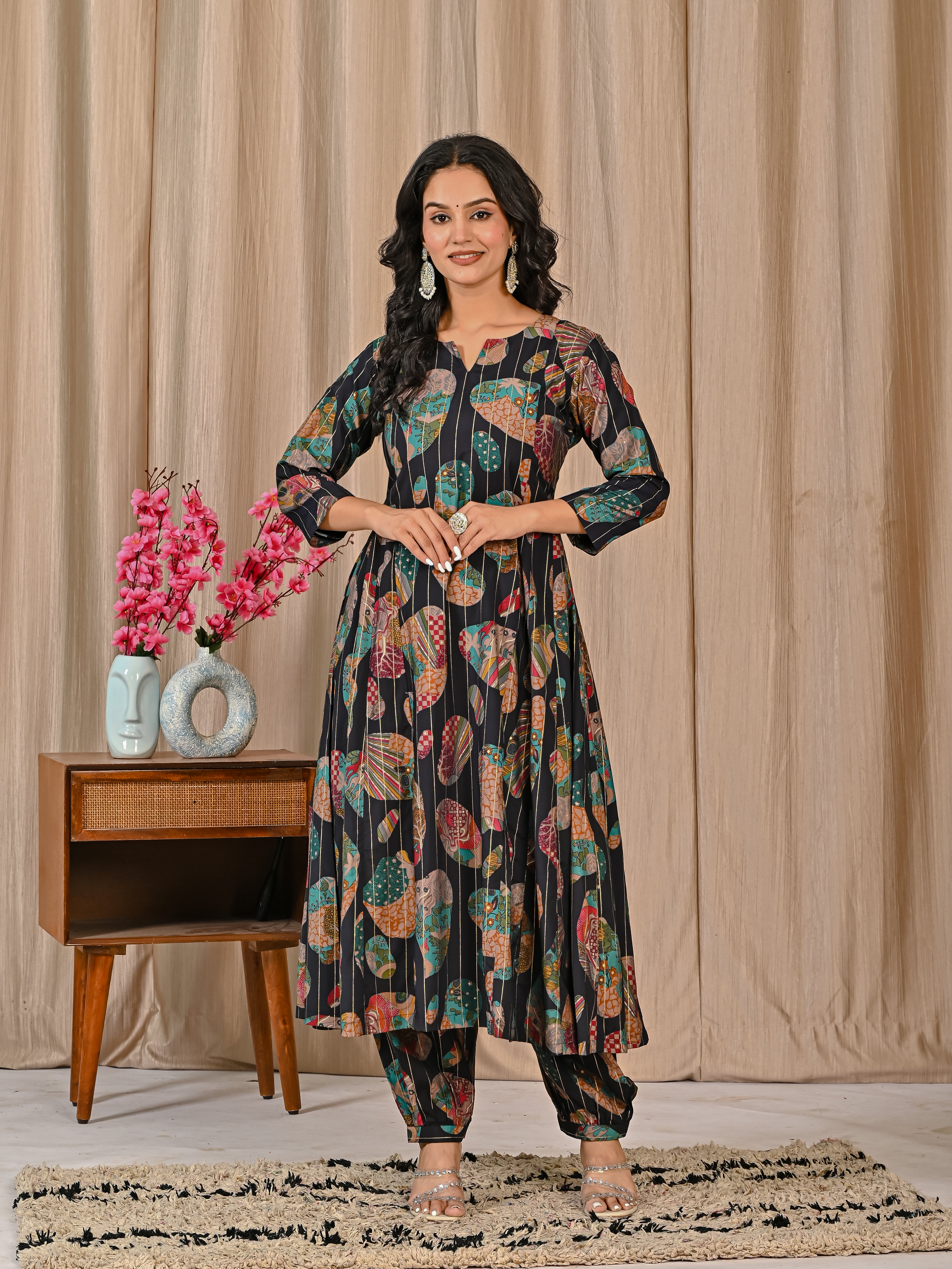 Black Ethnic Co-Ord Set