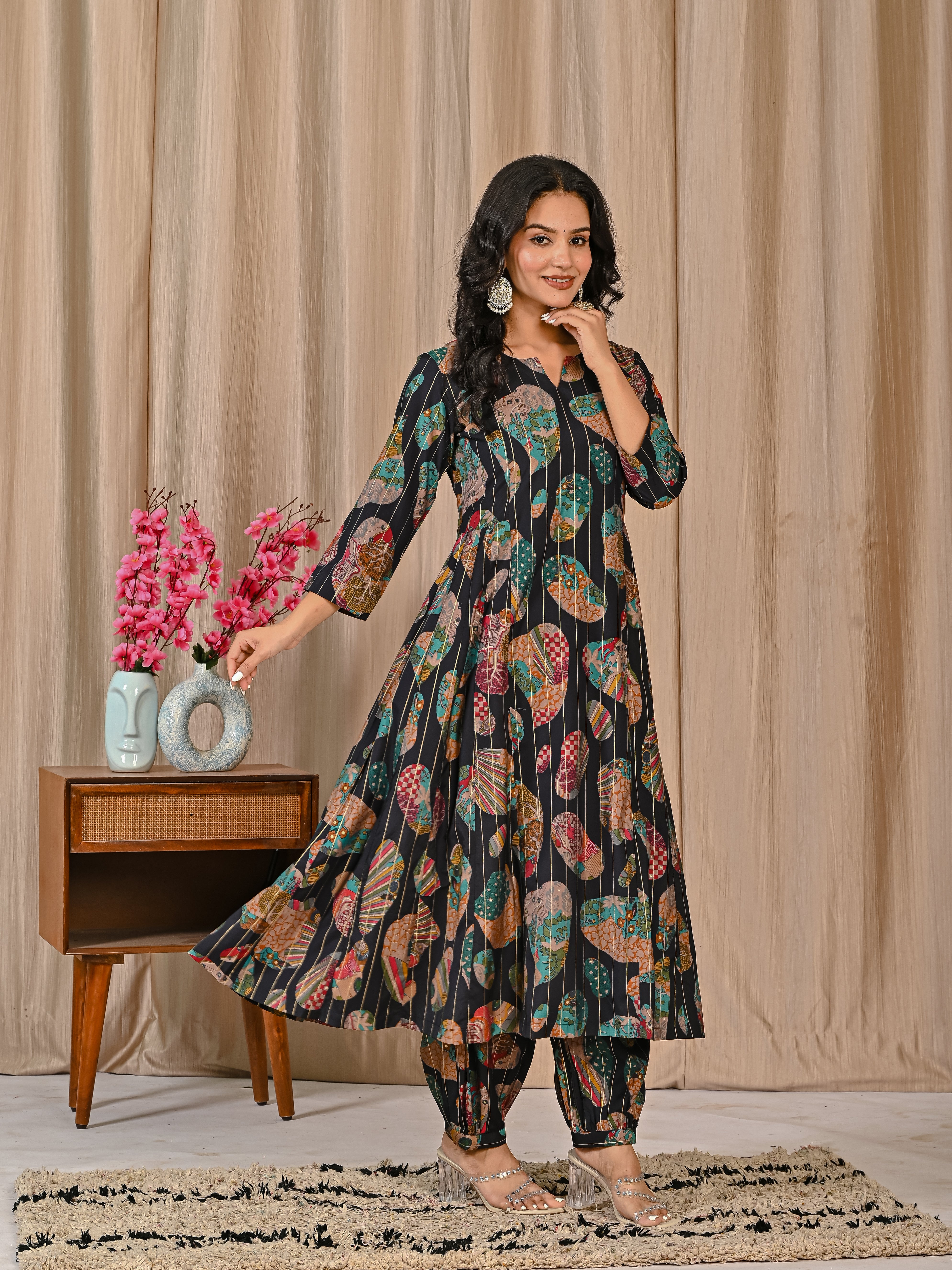 Black Ethnic Co-Ord Set