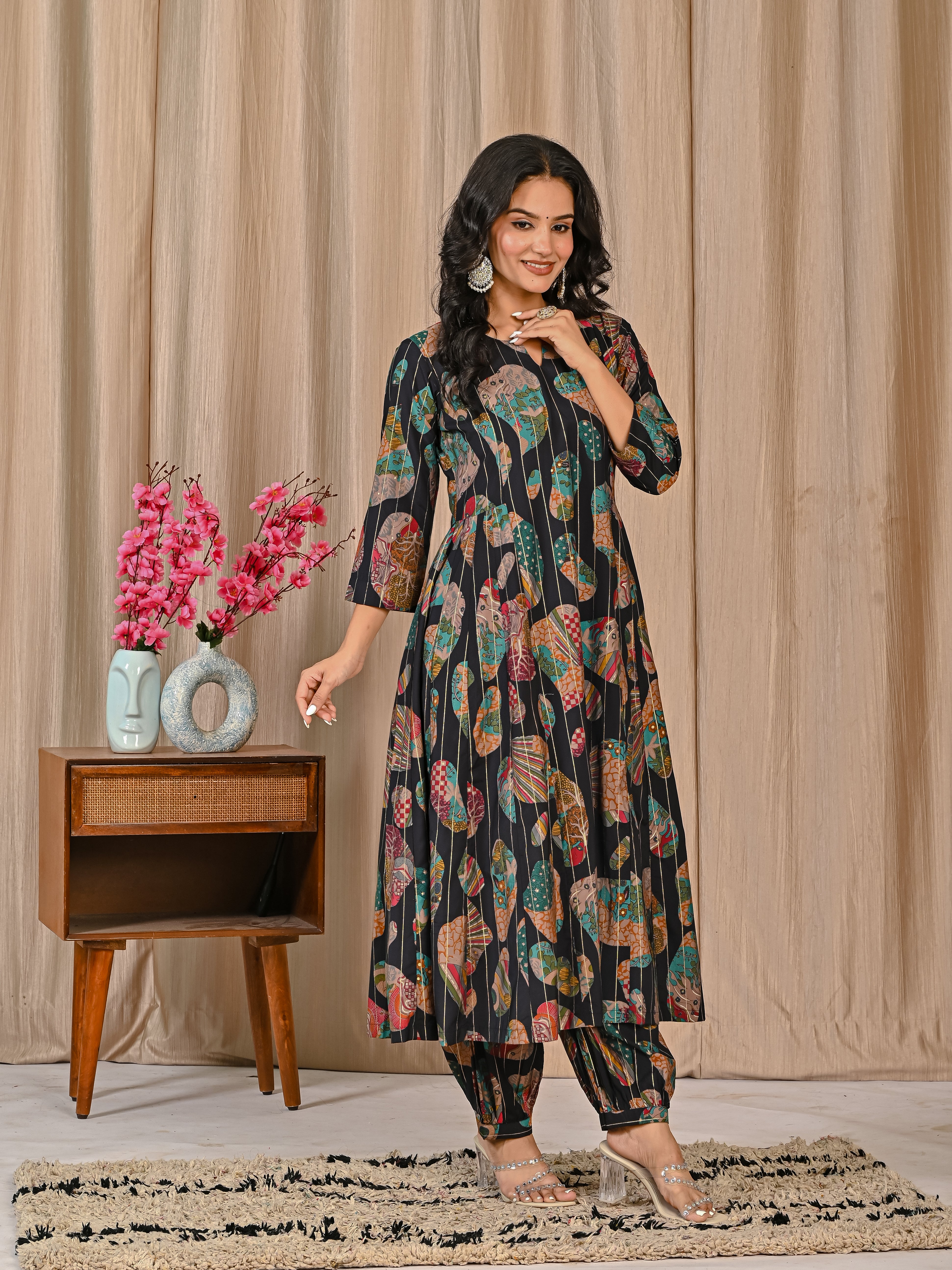 Black Ethnic Co-Ord Set