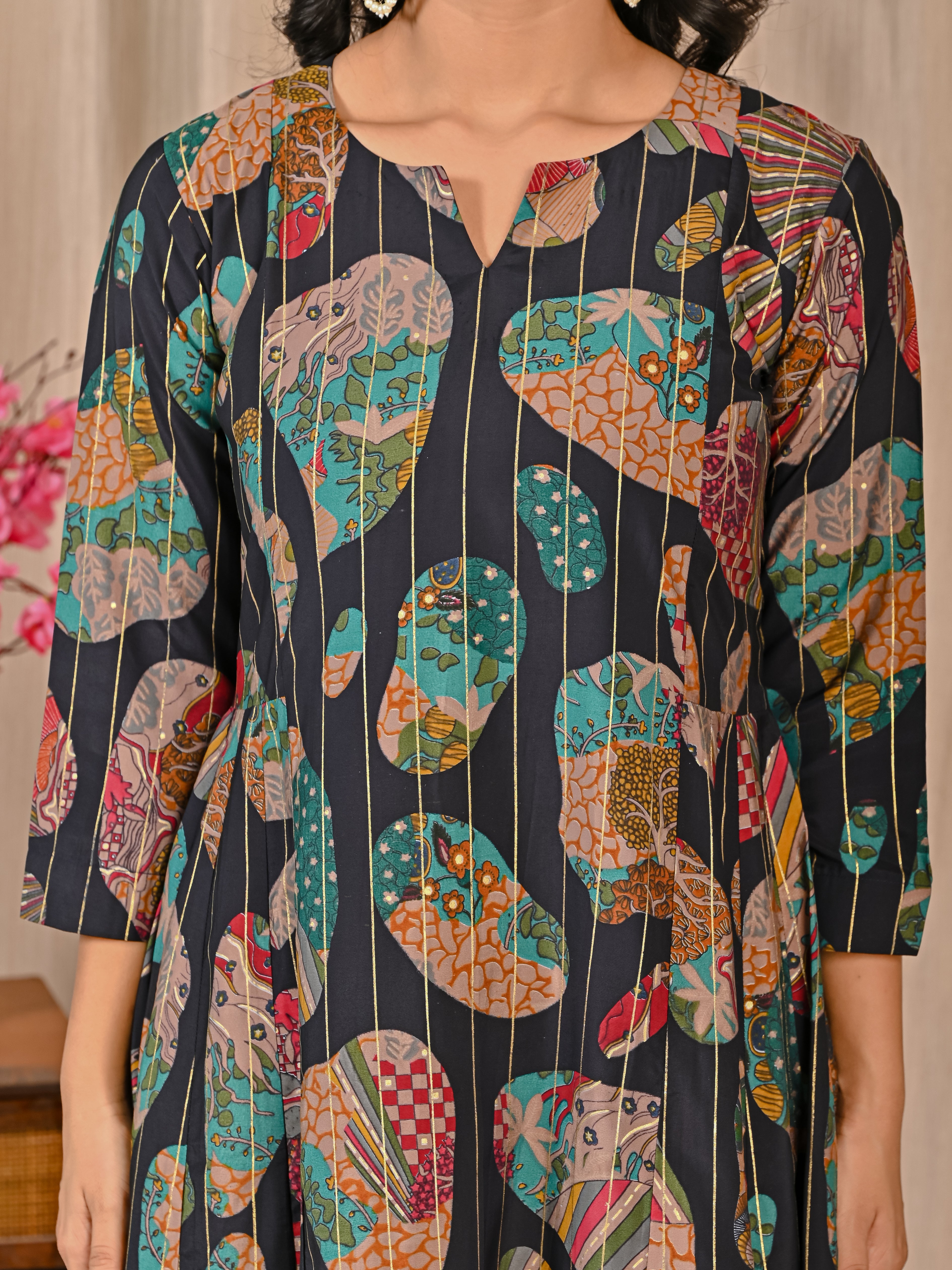 Black Ethnic Co-Ord Set