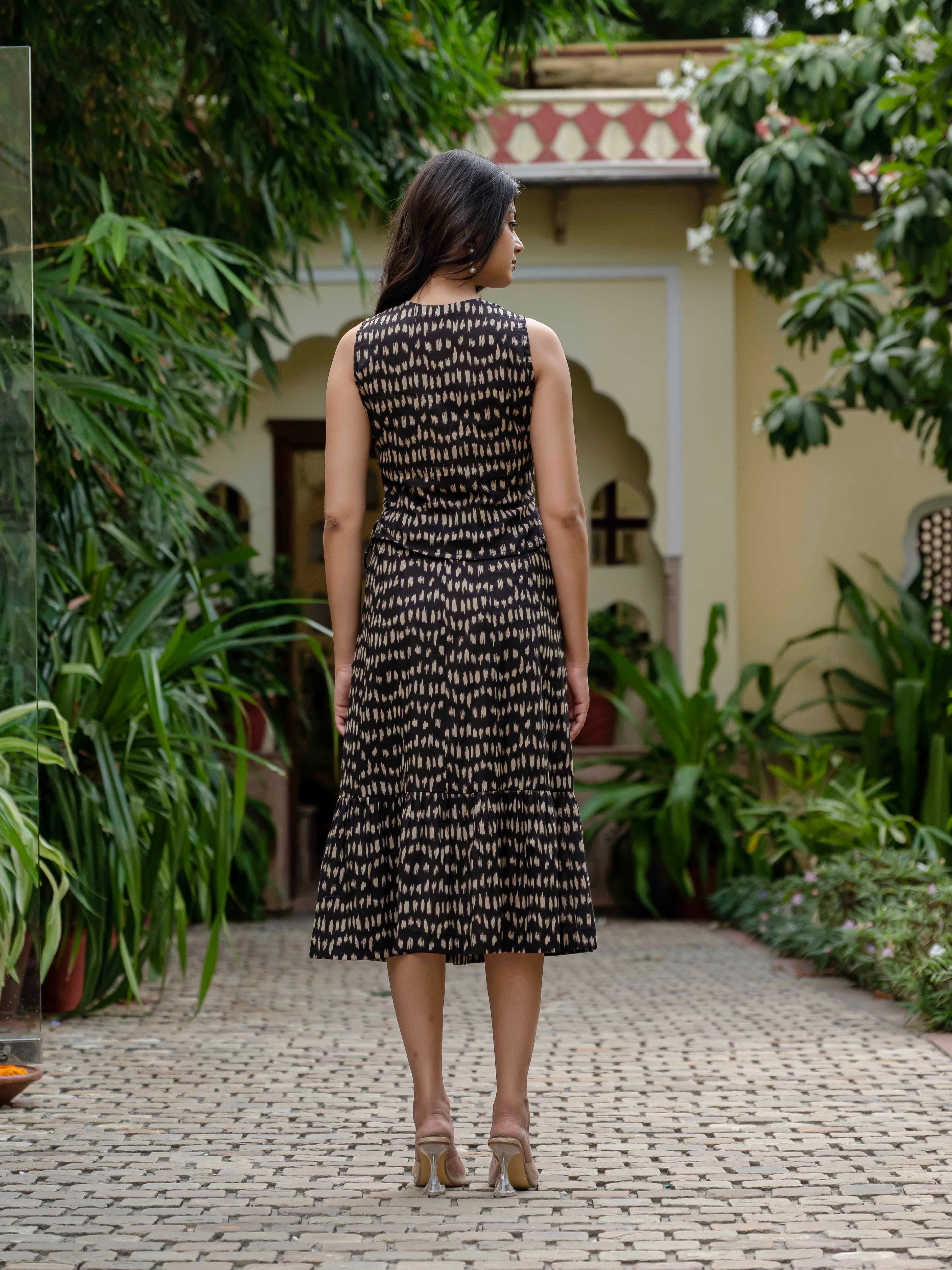 Black Ikkat Co Ord Set