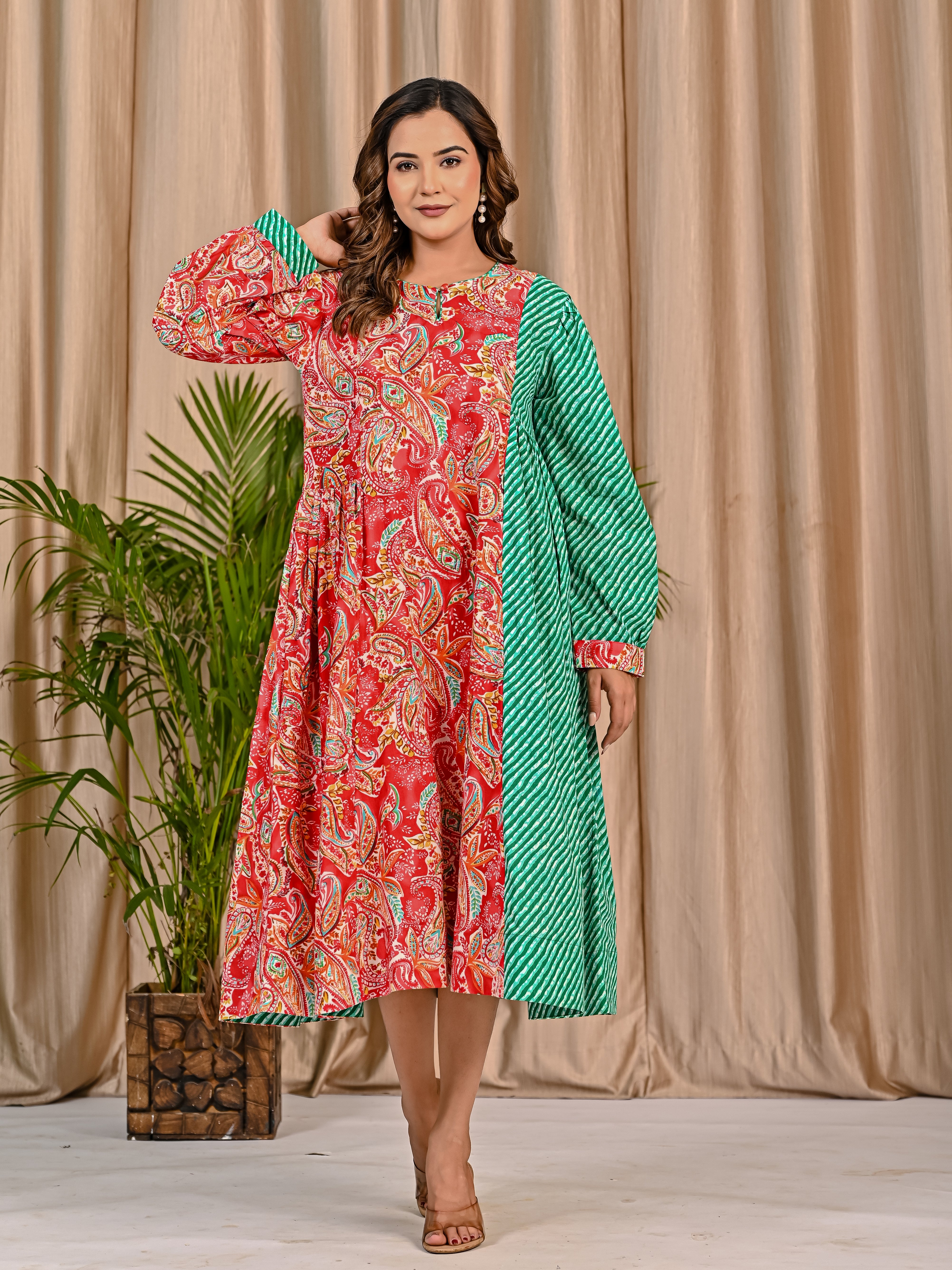 Printed Dress With Leahariya