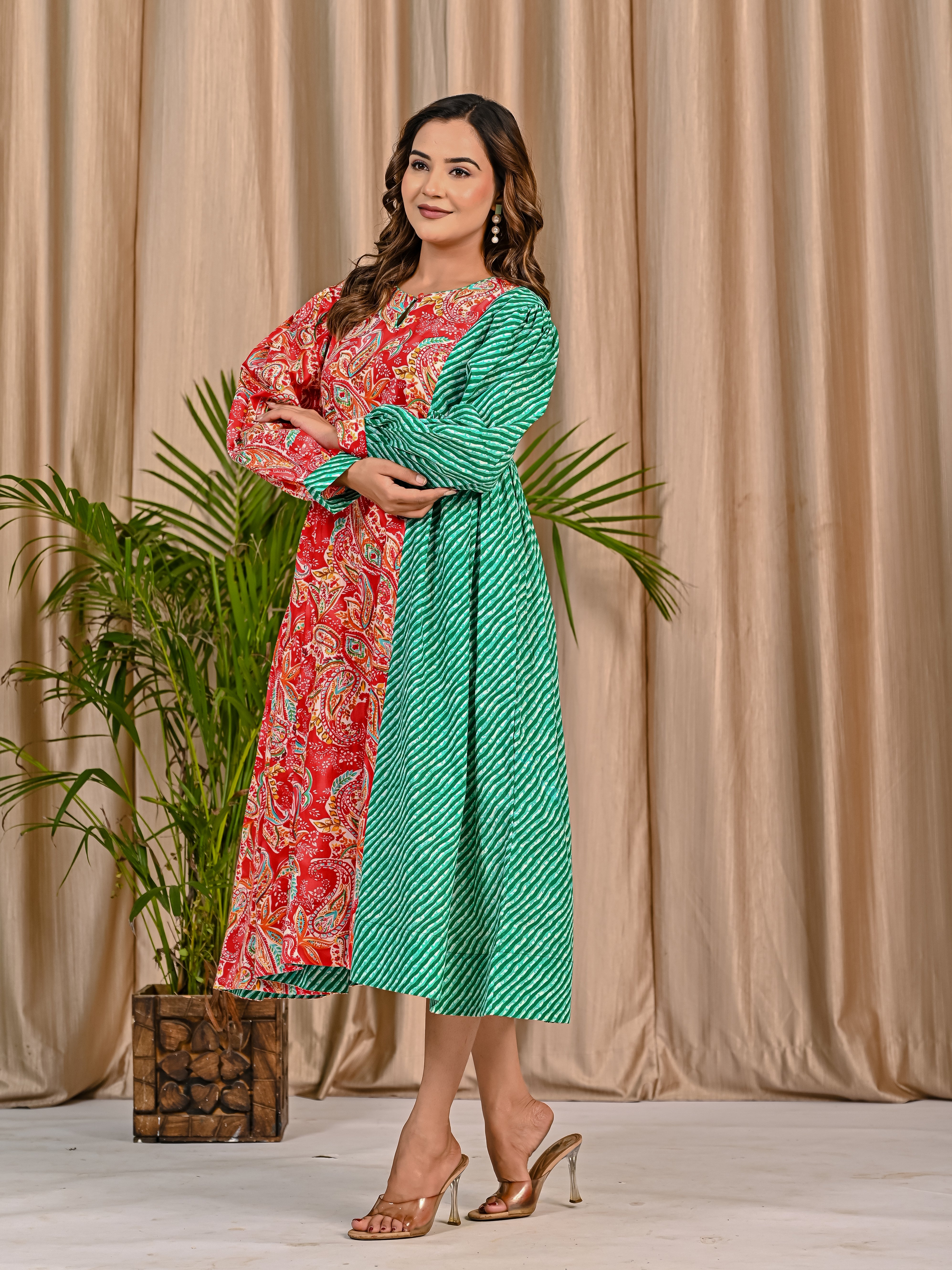 Printed Dress With Leahariya