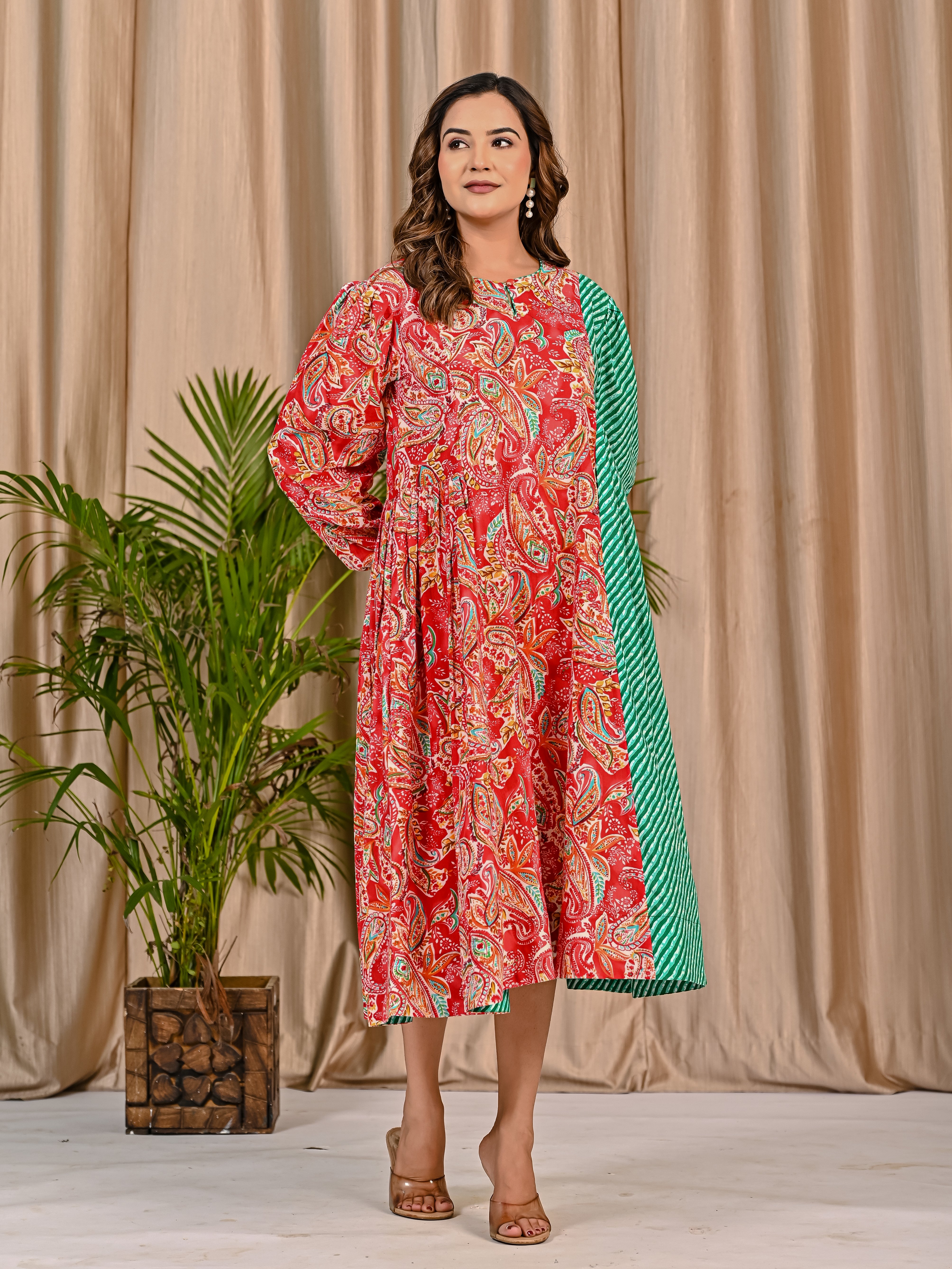 Printed Dress With Leahariya