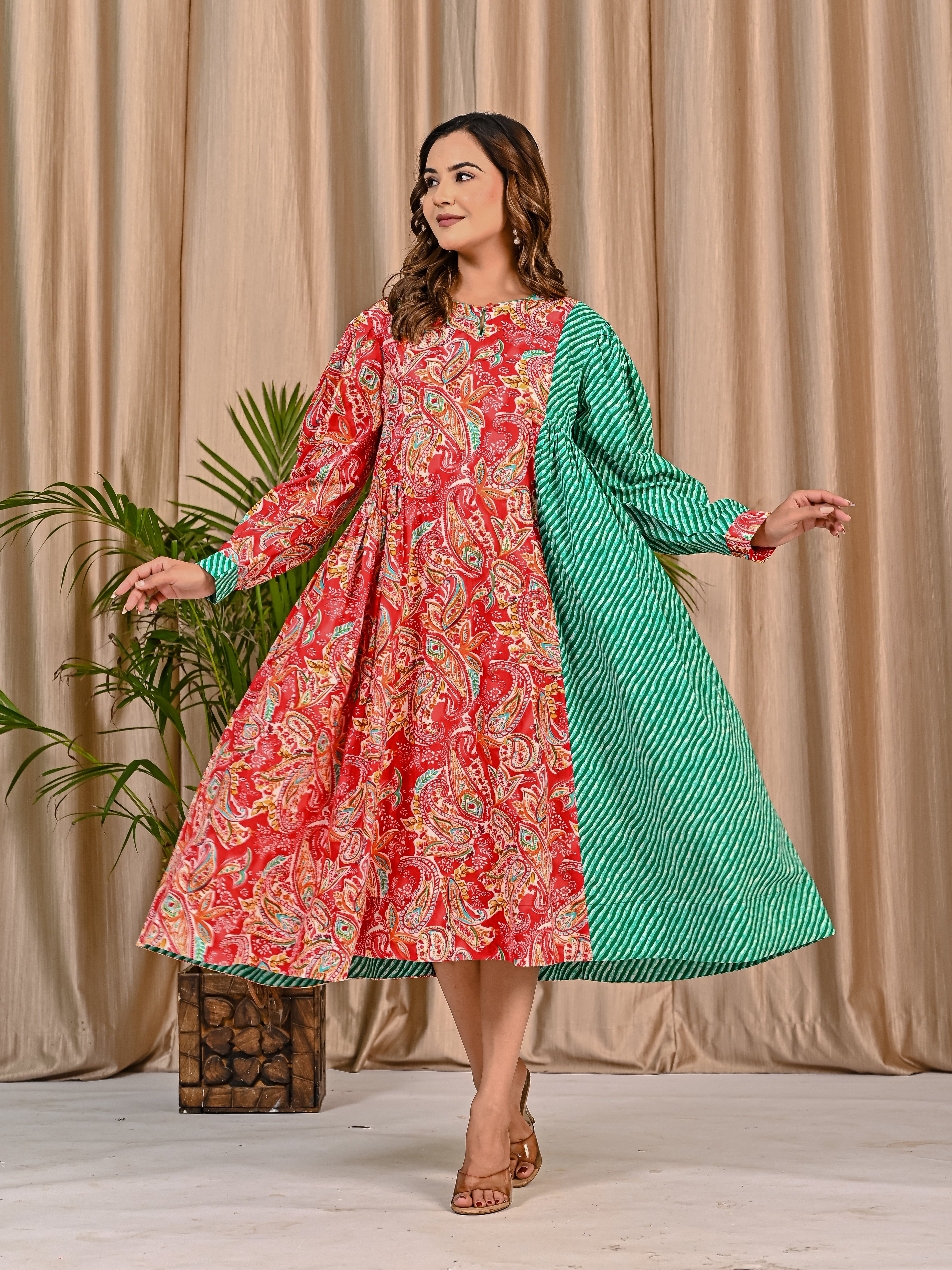 Printed Dress With Leahariya