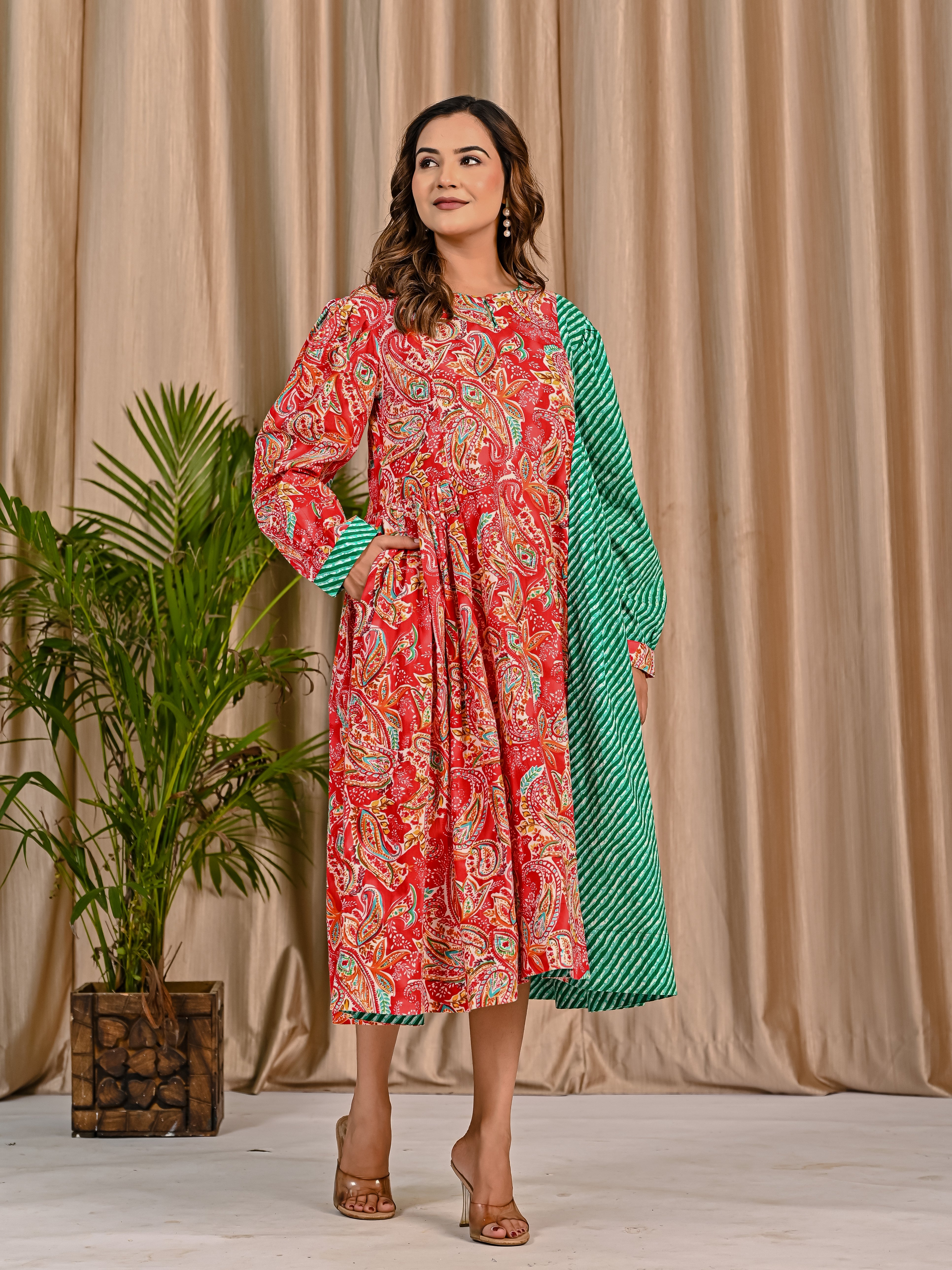 Printed Dress With Leahariya