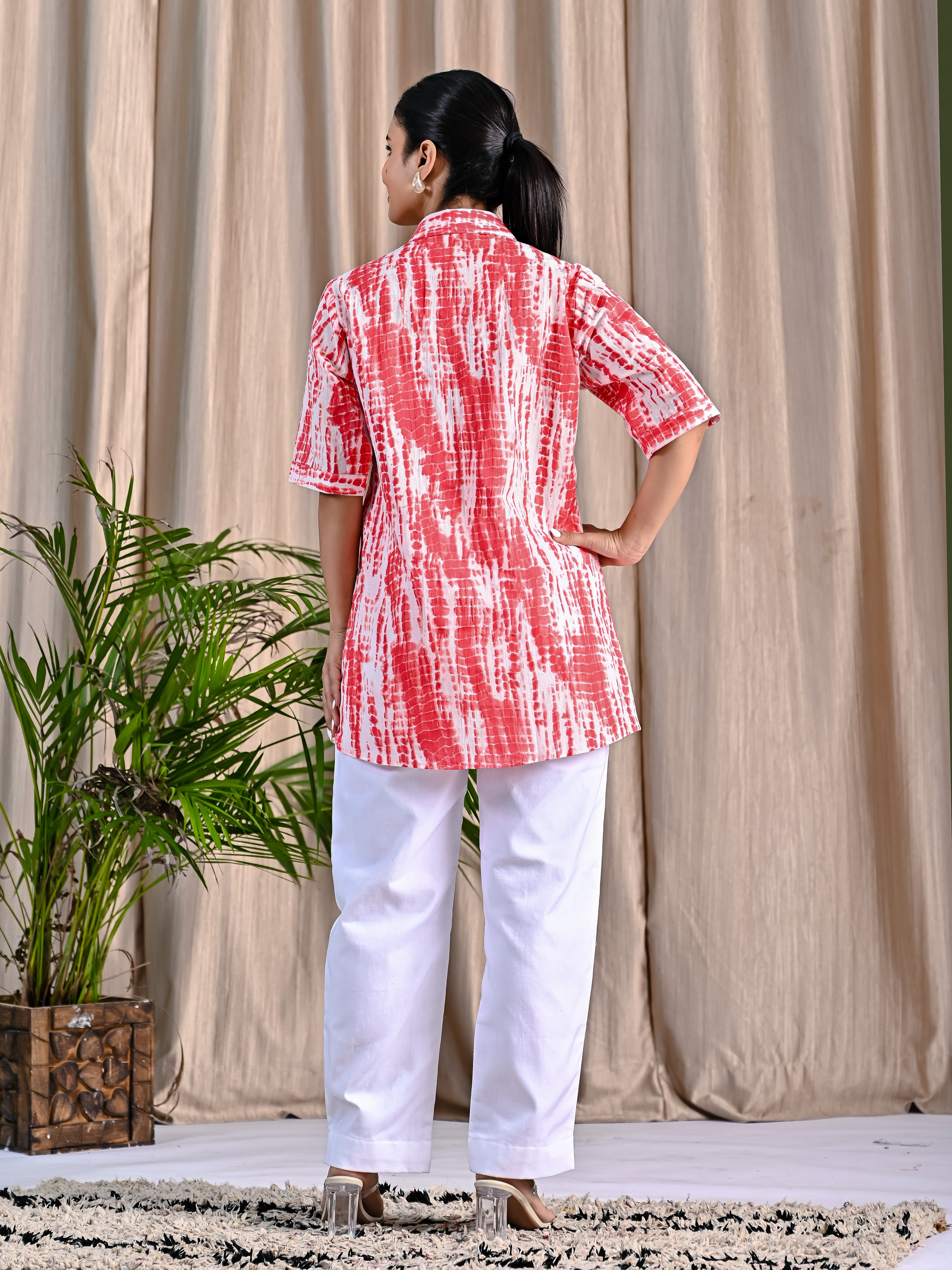 Cotton Red and White Combo