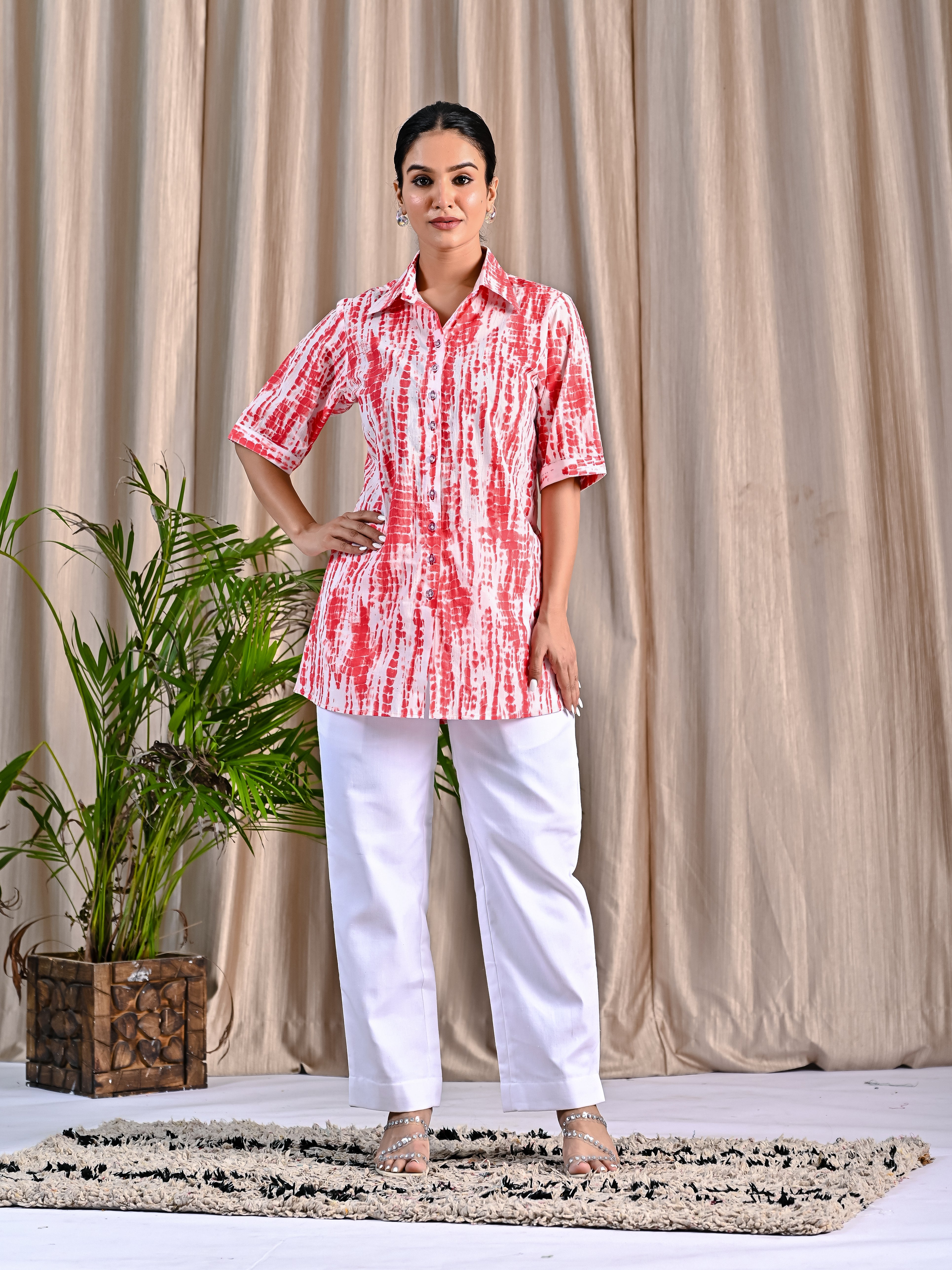 Cotton Red and White Combo