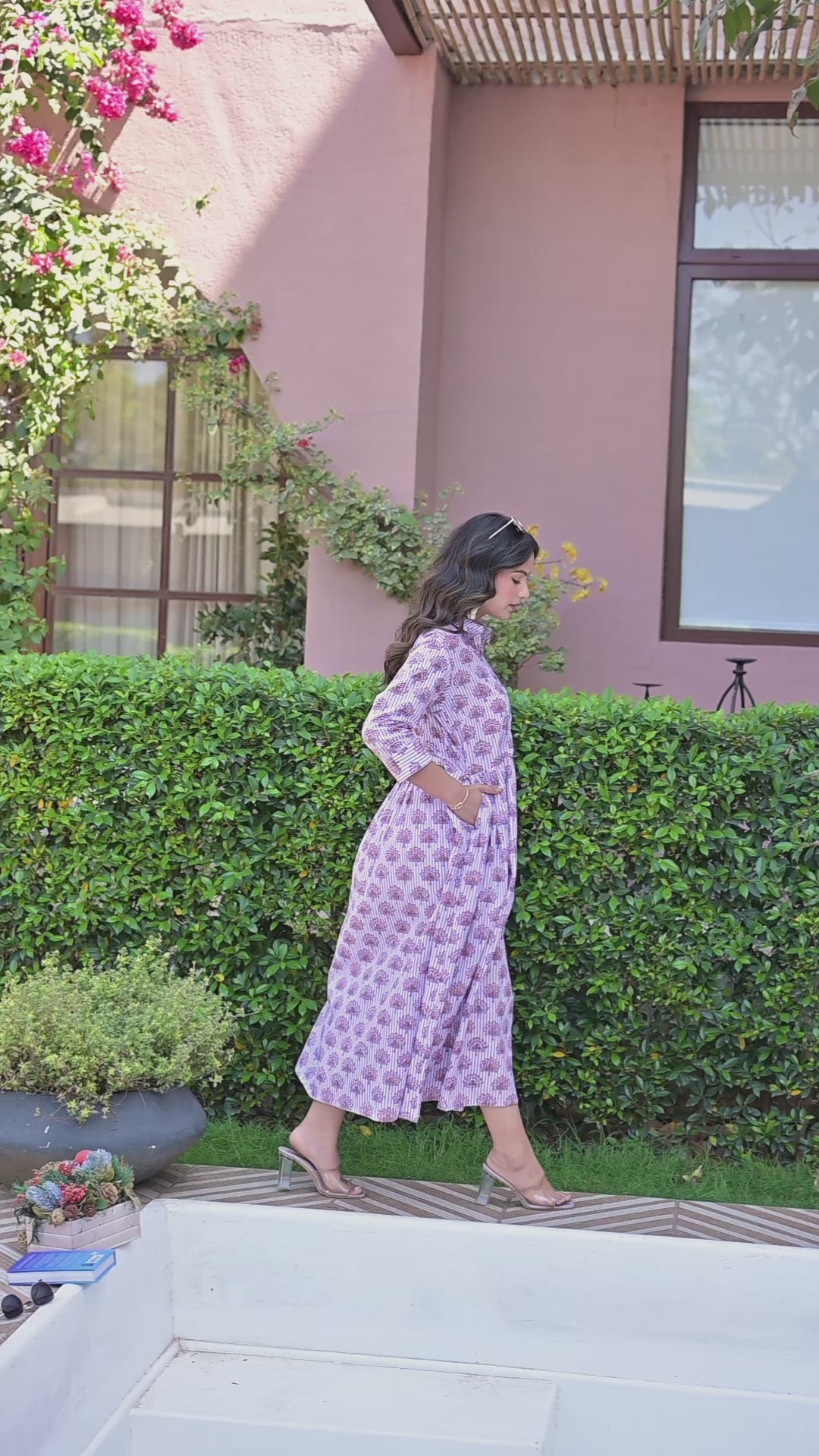 The Lavender Bloom Hand-Block Midi