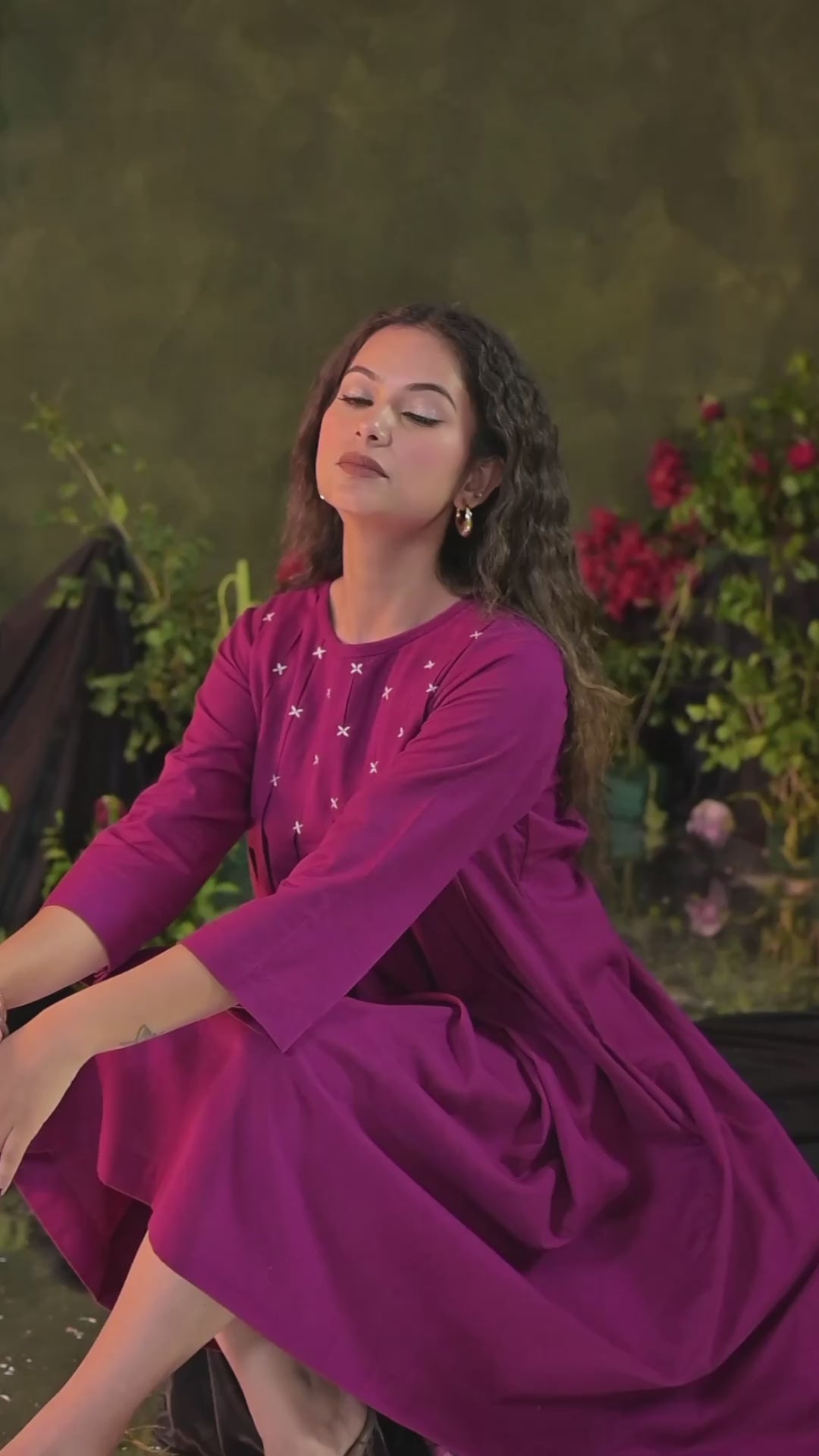 The Cross-Detail Cotton Day Dress