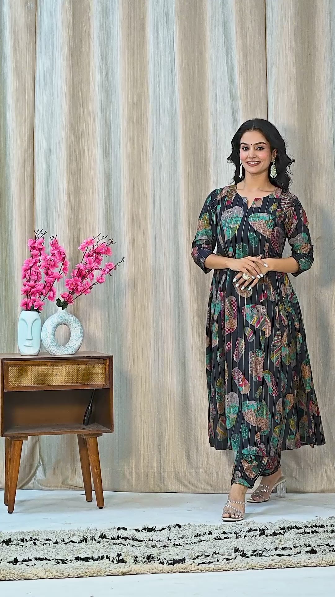 Black Ethnic Co-Ord Set