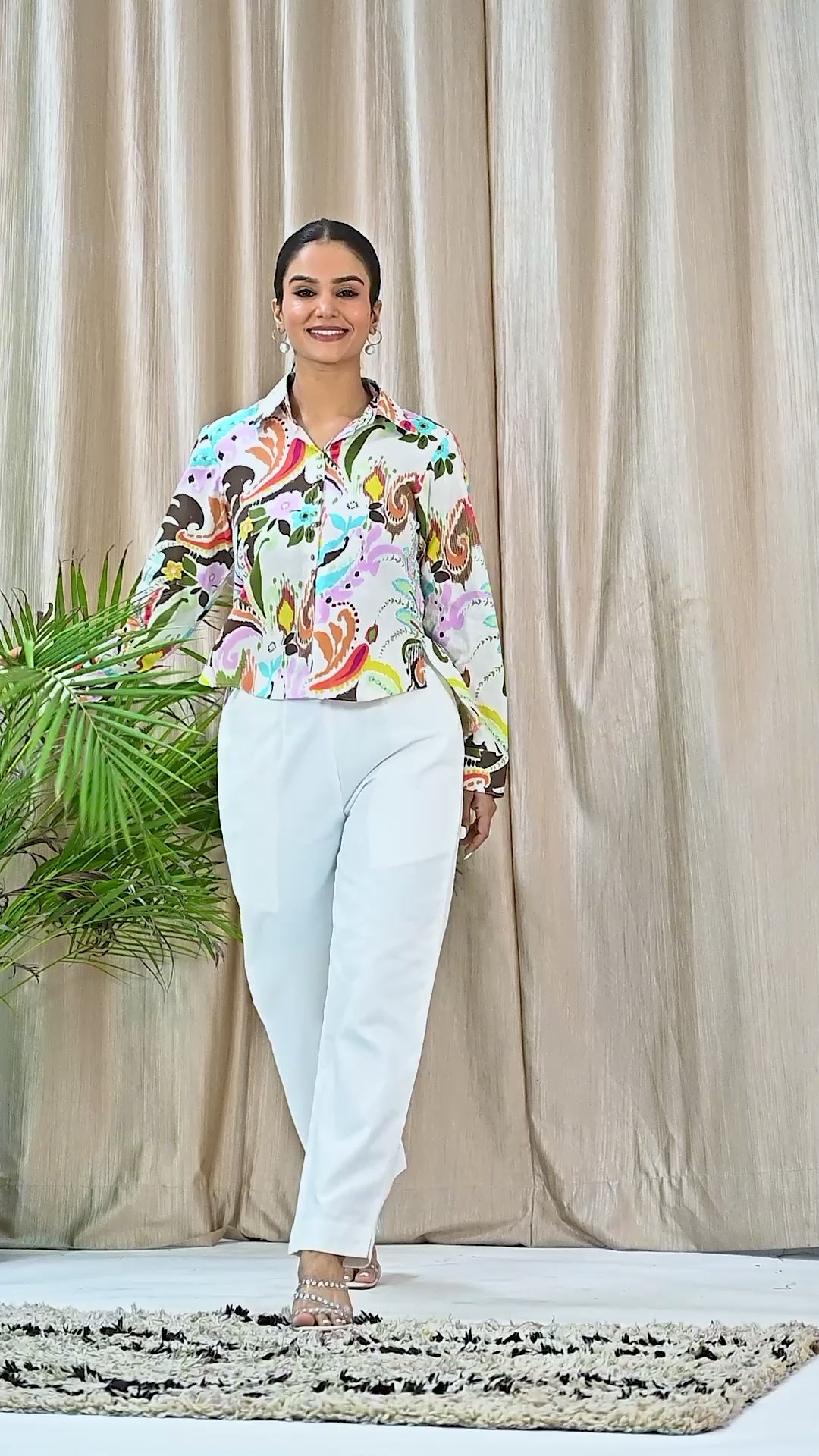 Printed Shirt With Khadi Pant