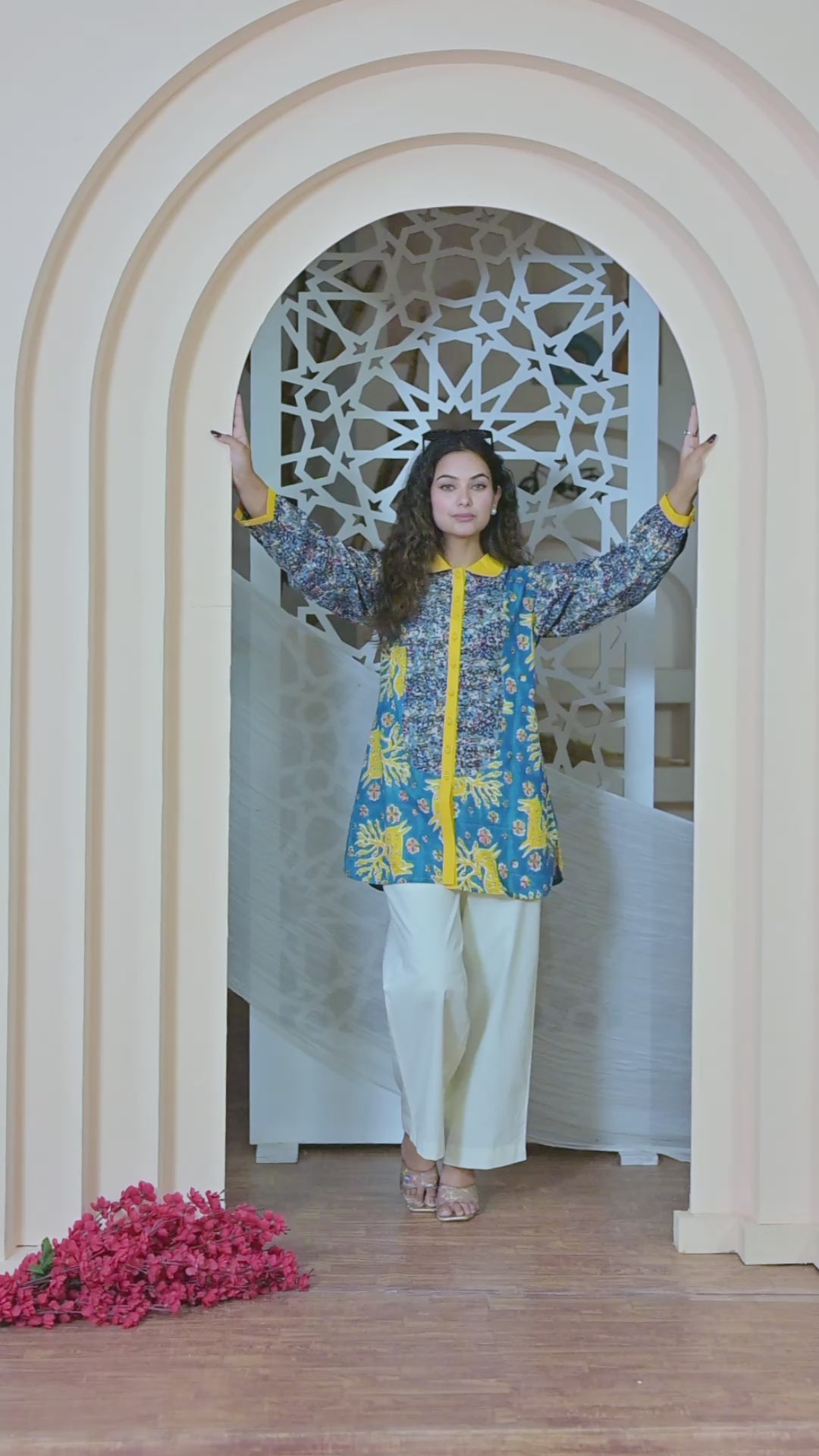 Full Sleeve Jamdani Block Shirt
